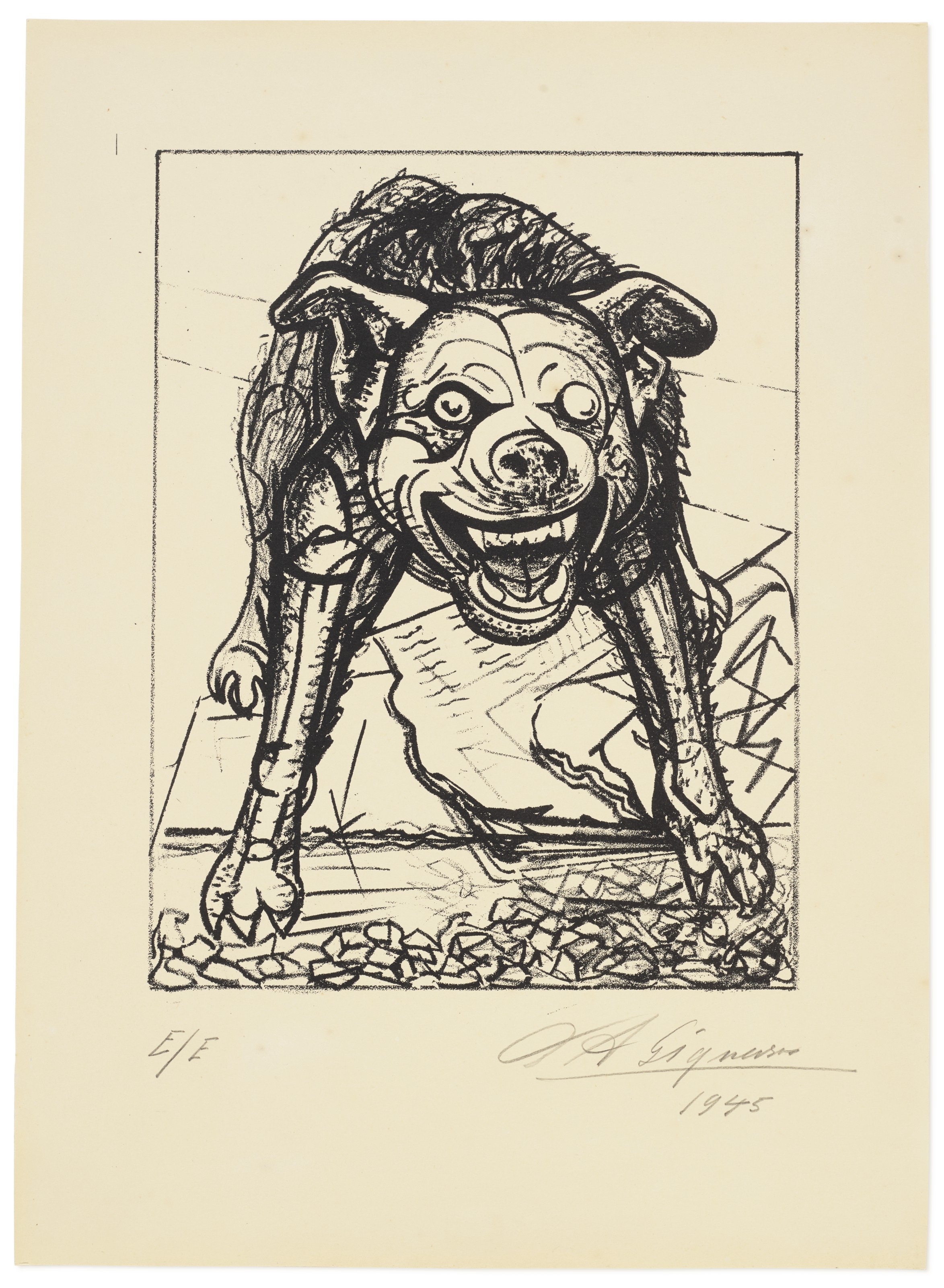 David Alfaro Siqueiros — Перро браво (Гвардия ла-Паса)