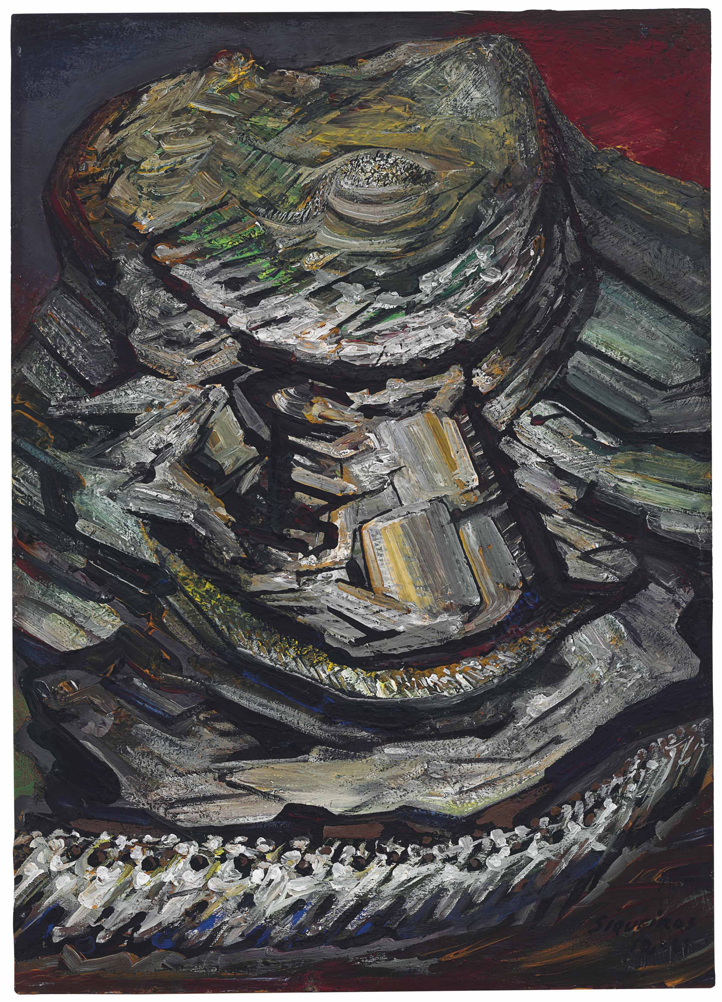 David Alfaro Siqueiros — Восхождение (El hombre en el paisaje), также известное как Асия ла Сима