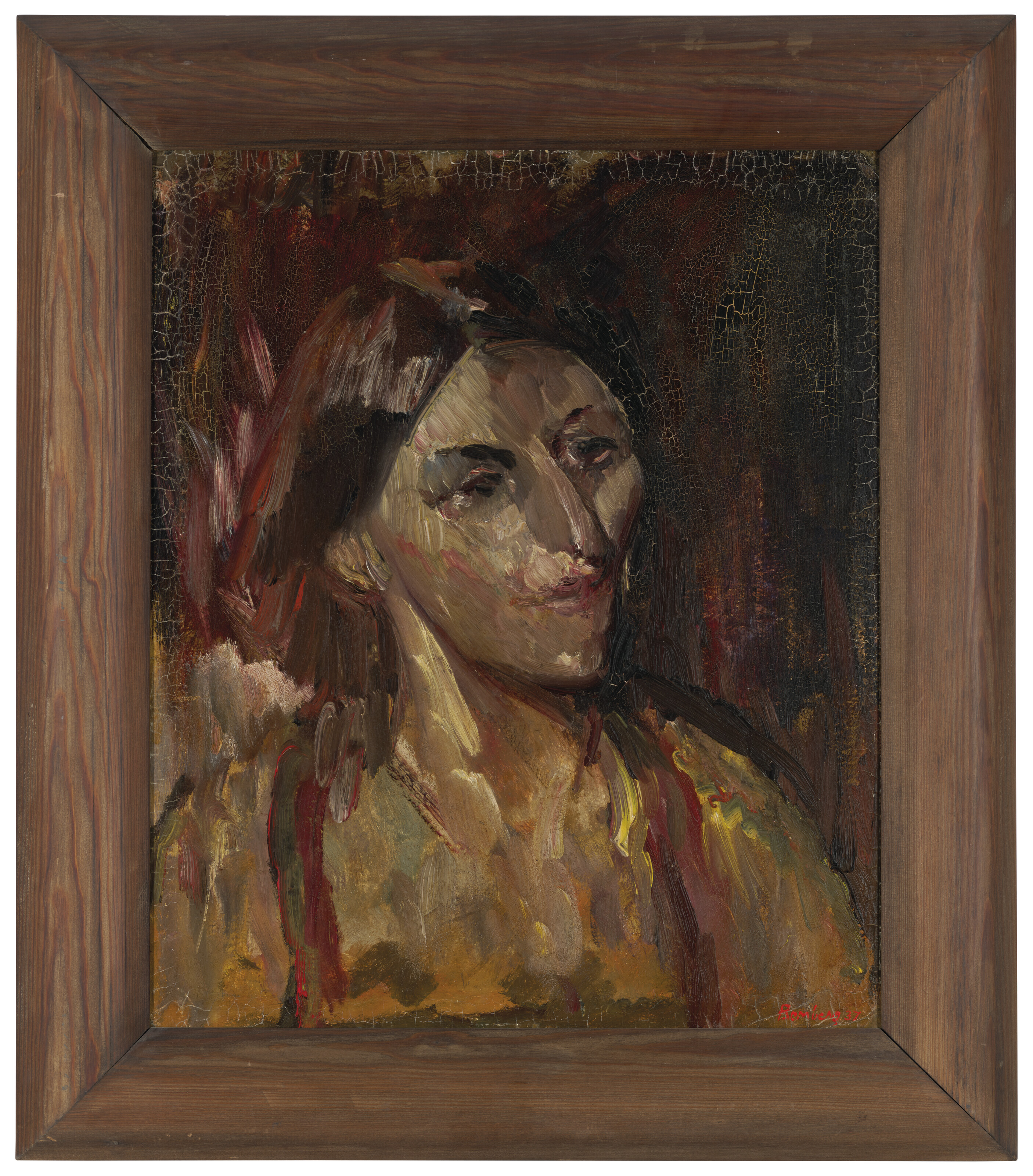 David Bomberg — Портрет Лилиан (спереди); автопортрет (сзади), изображение 2