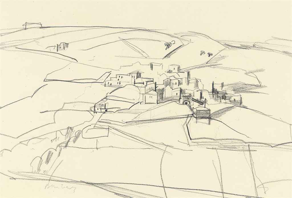 David Bomberg — Деревня на холме