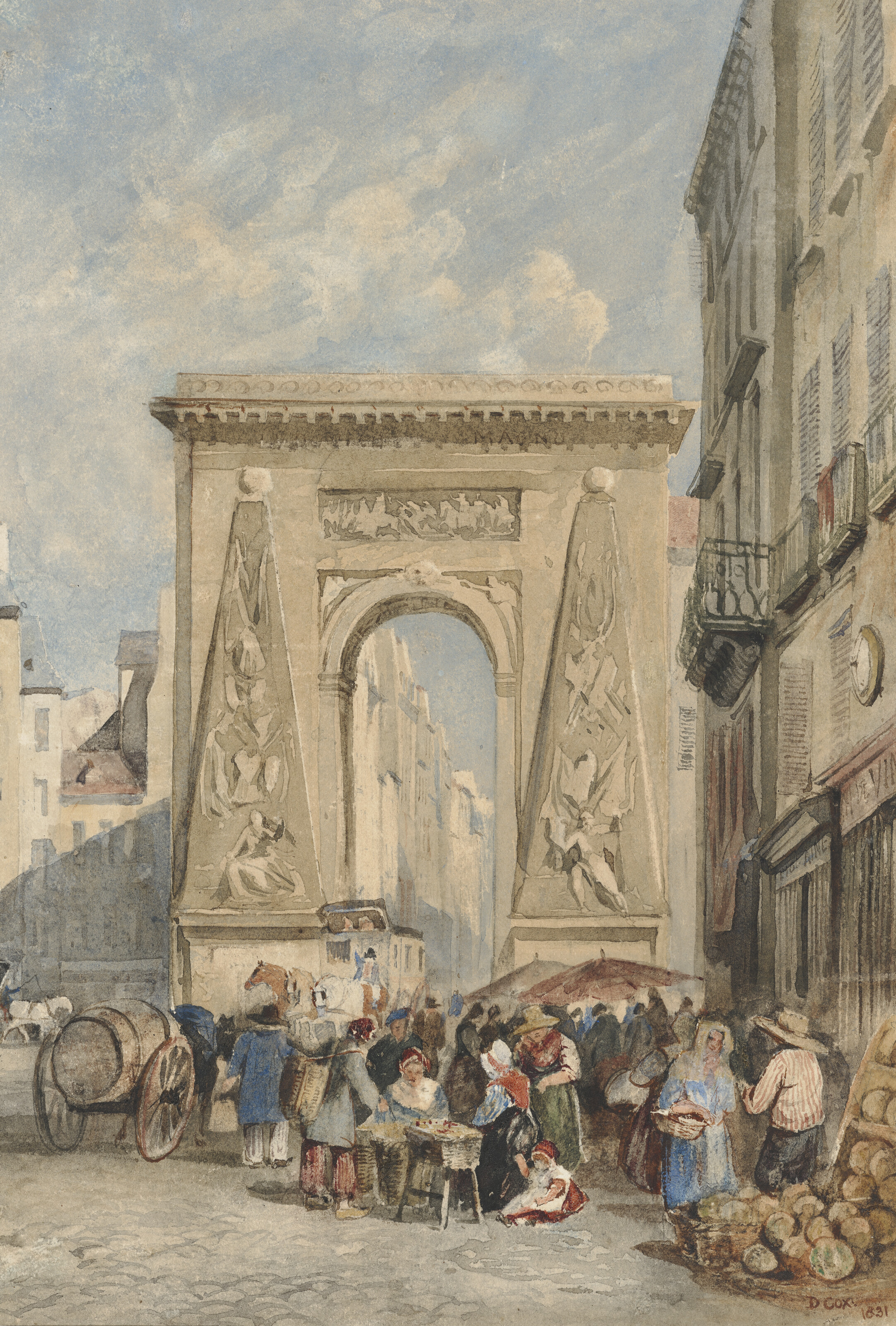 David Cox — Порт Сен-Дени, Париж, изображение 1