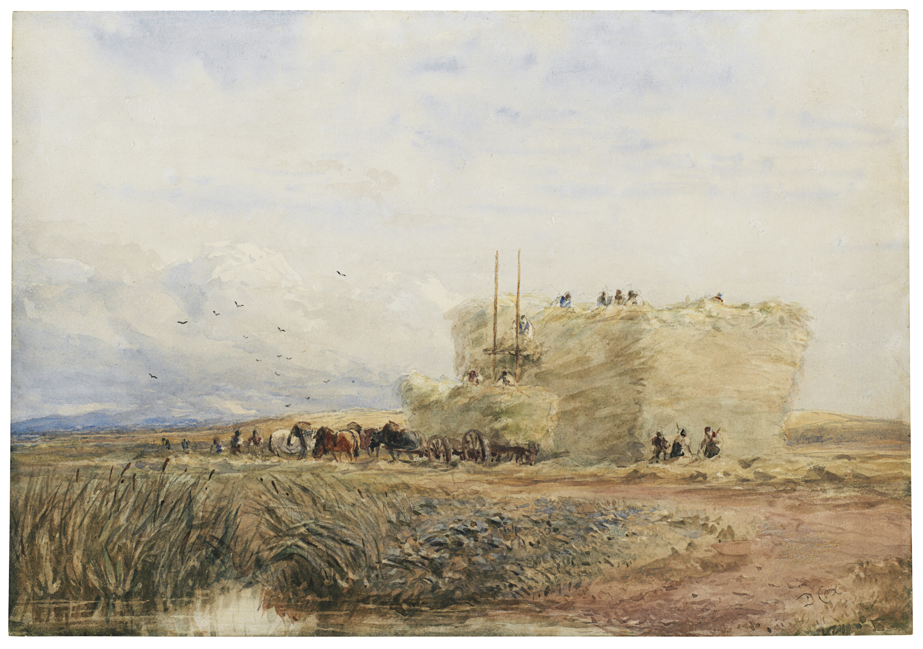 David Cox — Укладка сена