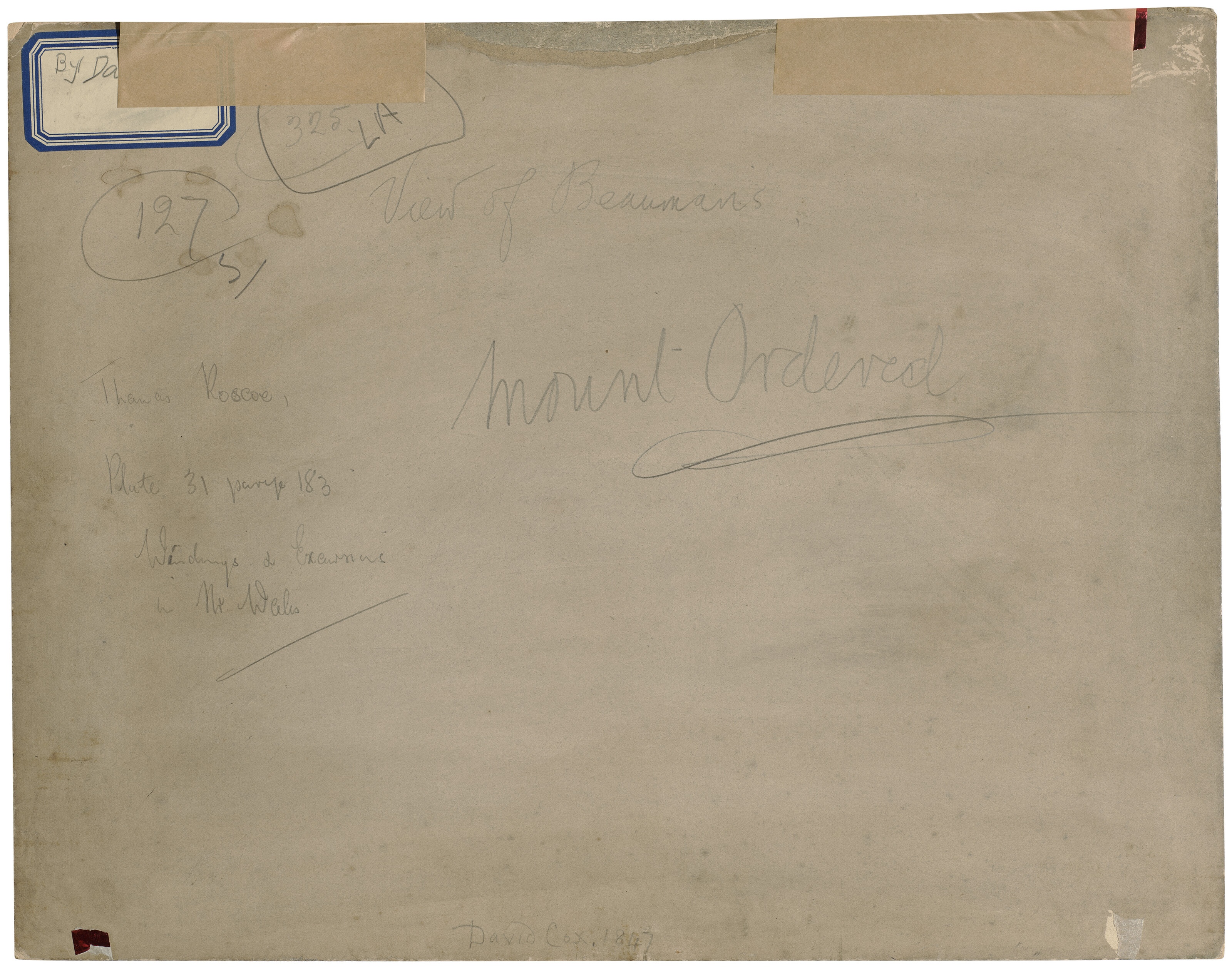 David Cox — Вид на Бомарис, Англси, Уэльс, изображение 2