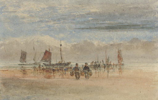 David Cox — Рыбаки, приносящие улов