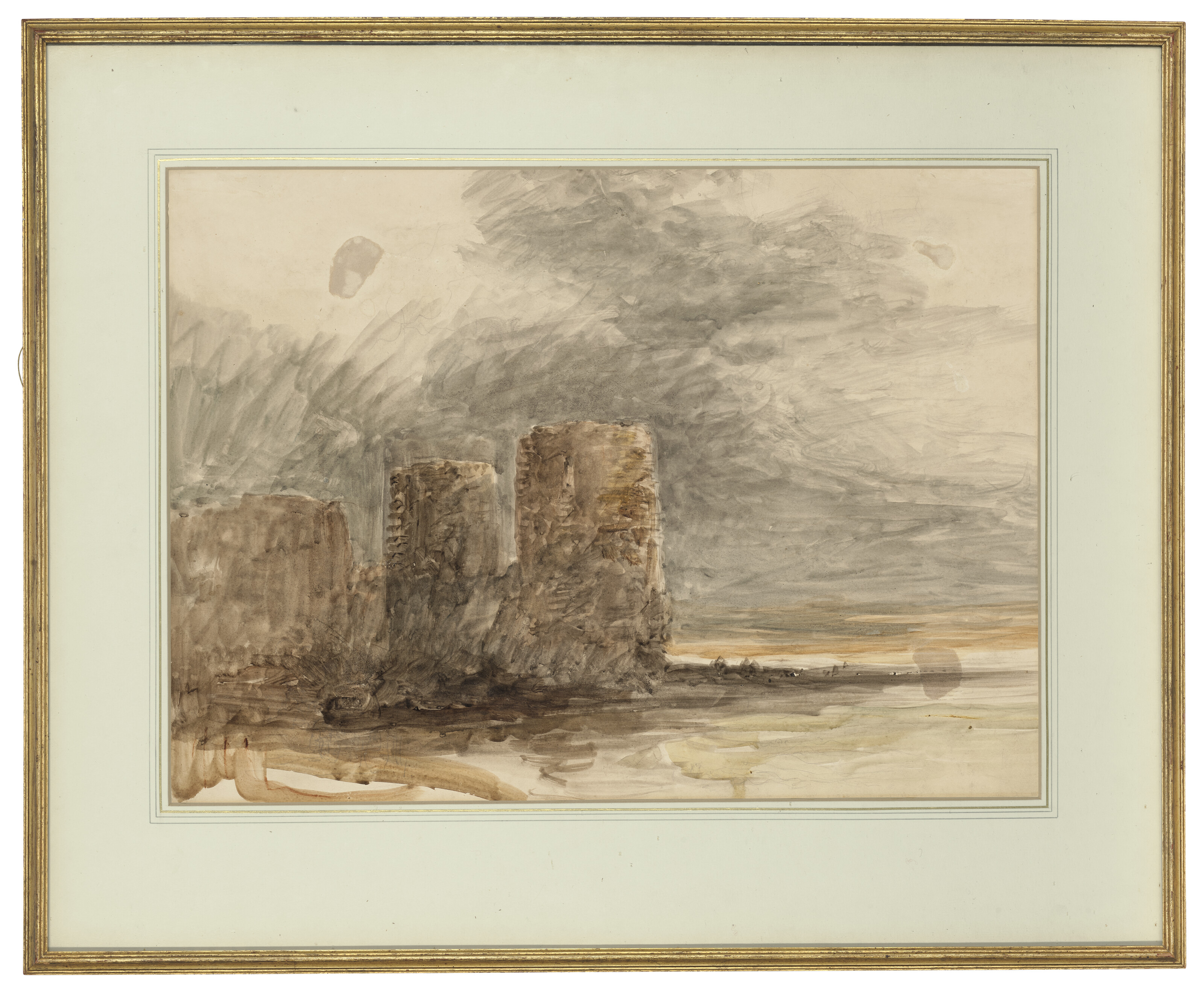 David Cox — Вид на замок Флинт (справа и слева ), изображение 3