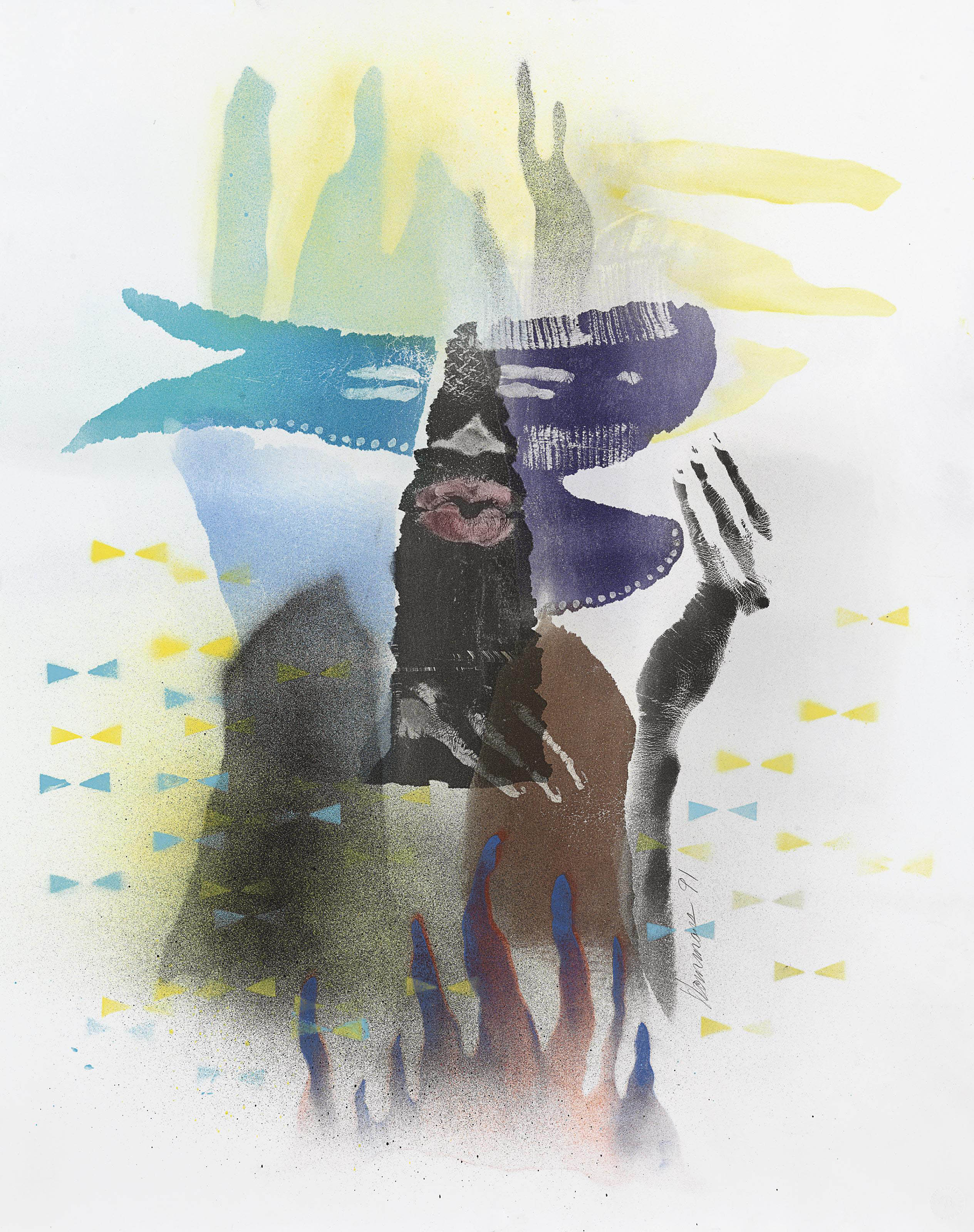 David Hammons — Без названия (телесный принт)