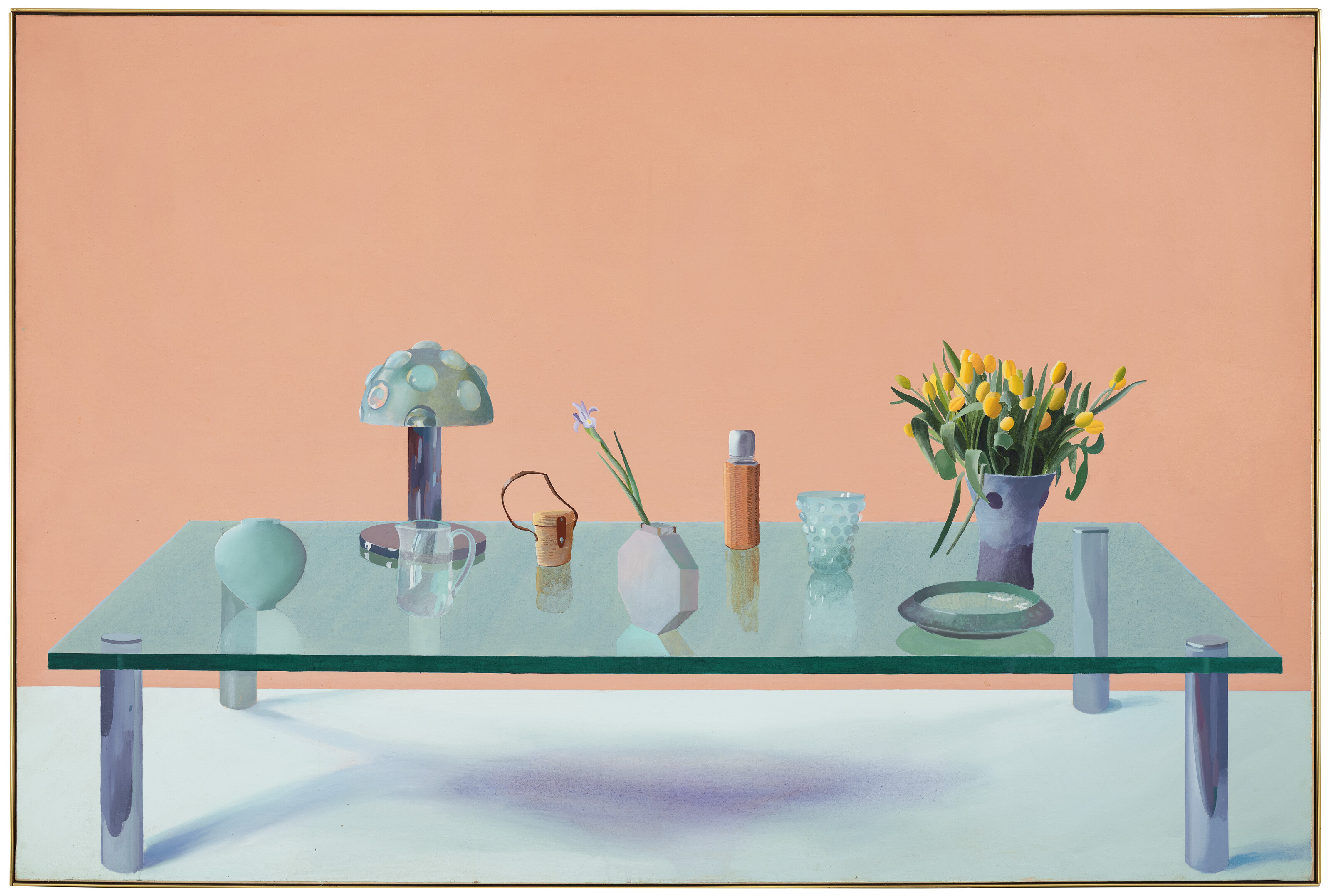 David Hockney — Натюрморт на стеклянном столе, изображение 2