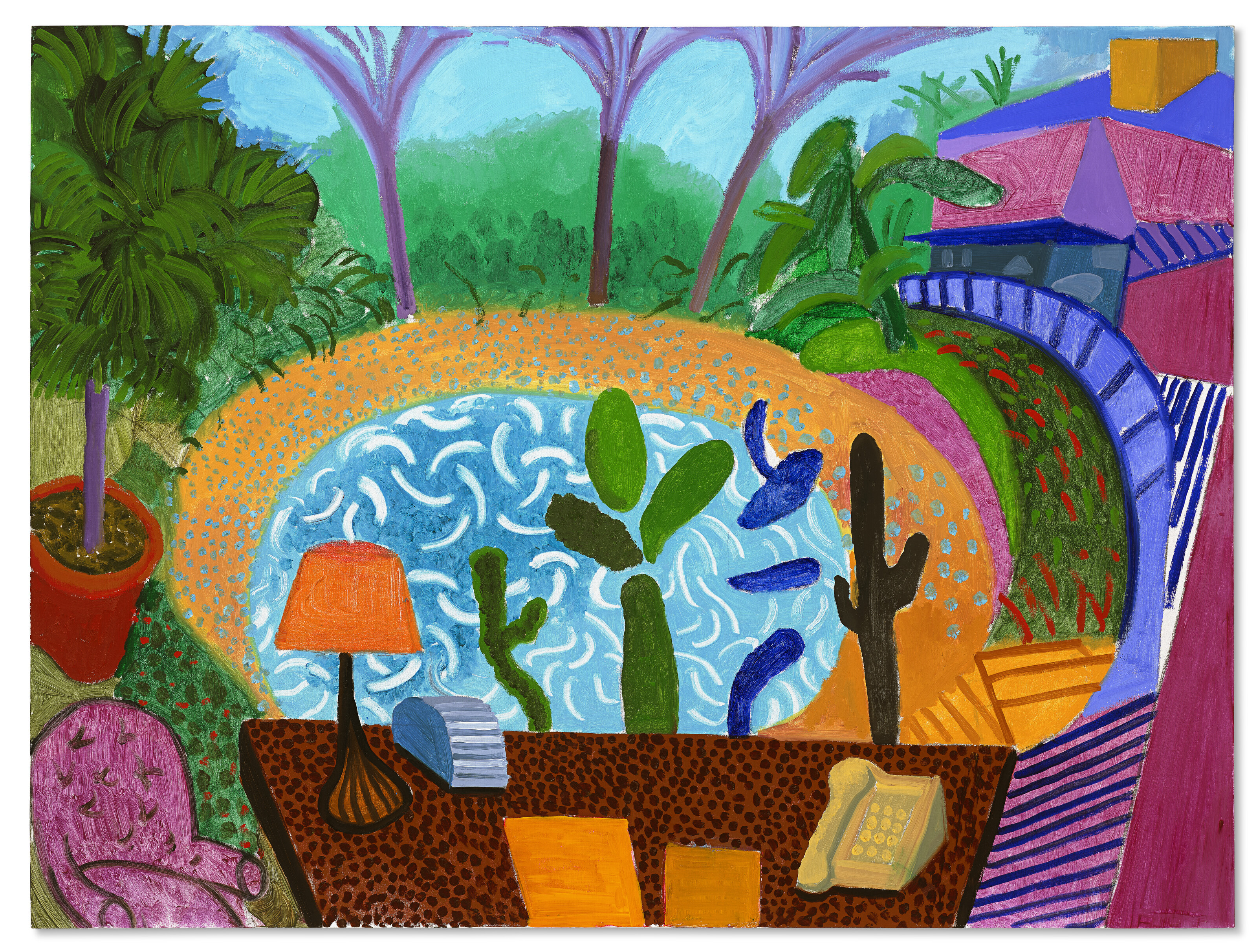 David Hockney — Мой сад в Лос-Анджелесе, Лондон, июль 2000 года, изображение 1