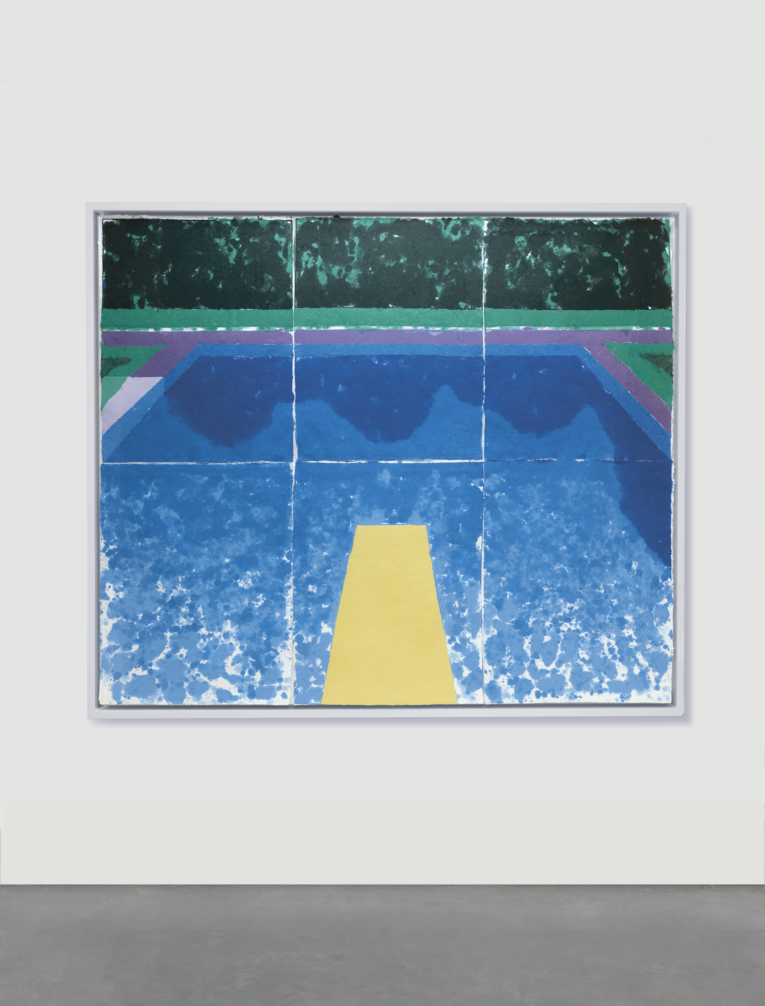 David Hockney — Дневной пул с тремя синими (Бумажный пул 7), изображение 2