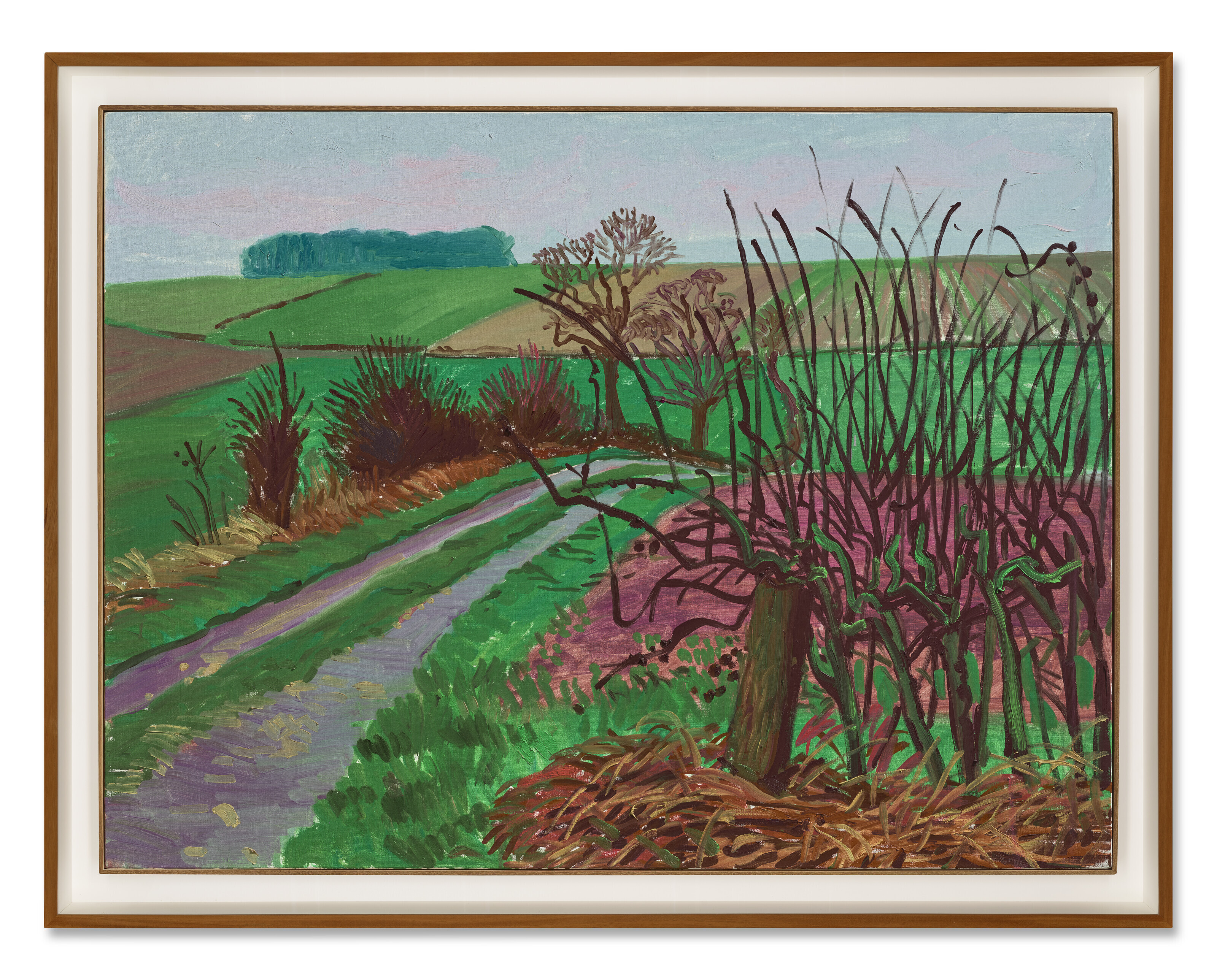 David Hockney — Дорожки и живая изгородь, январь, изображение 2