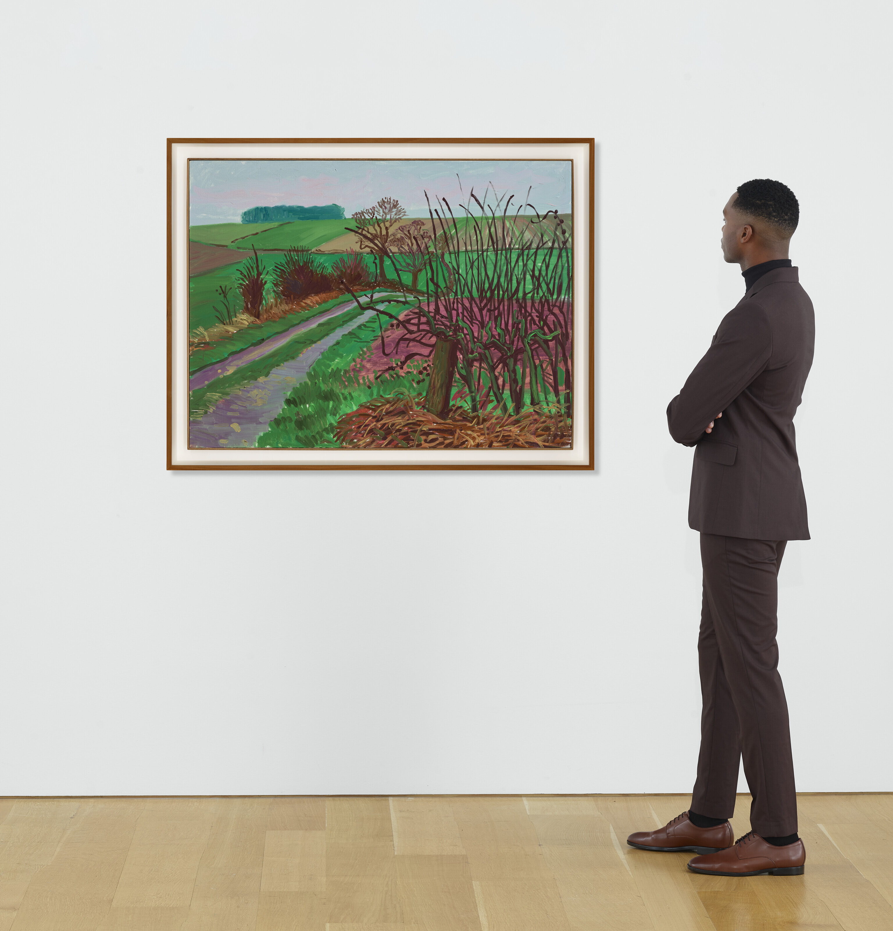 David Hockney — Дорожки и живая изгородь, январь, изображение 4