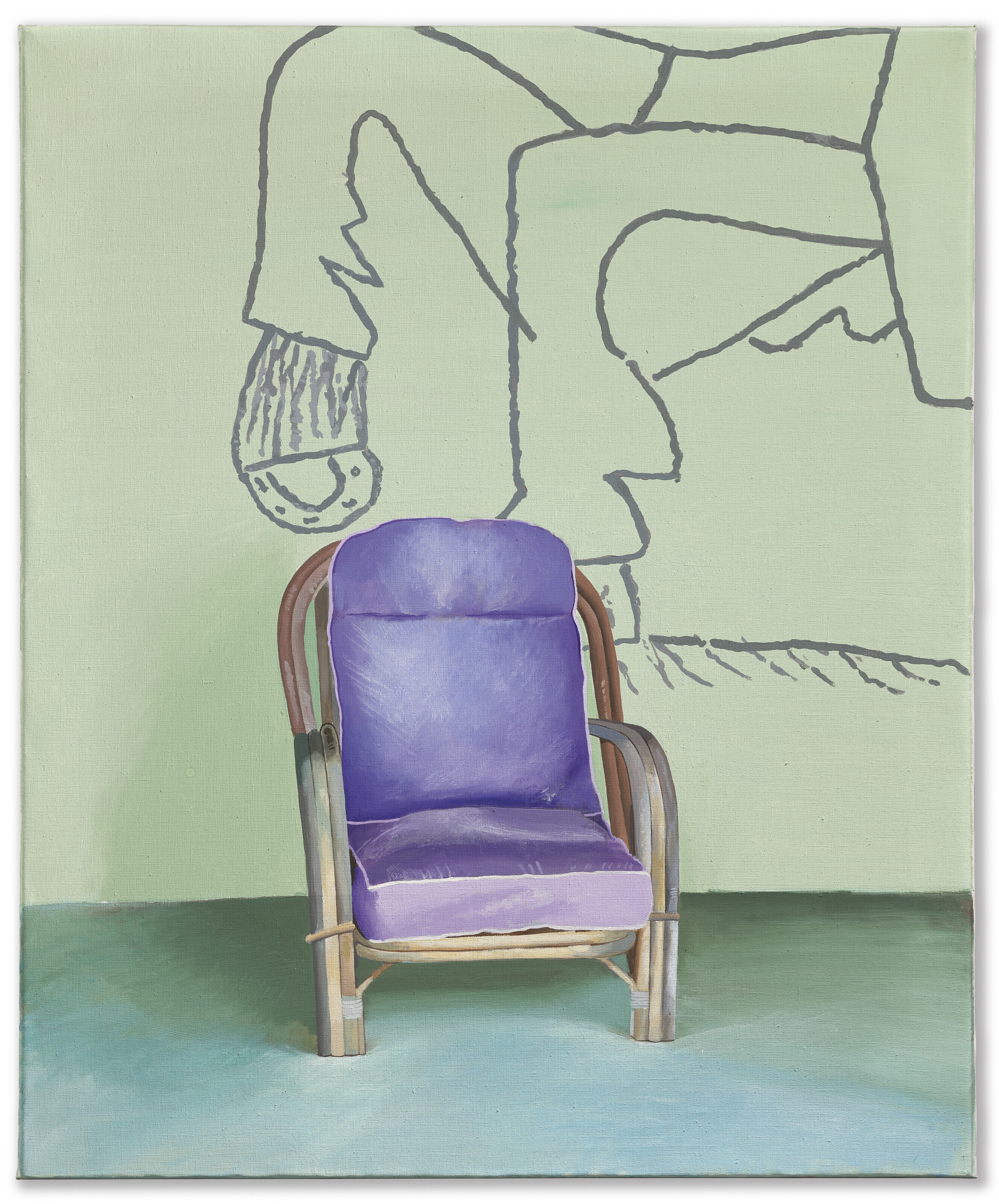 David Hockney — Стул с лошадью, нарисованной Пикассо, изображение 1