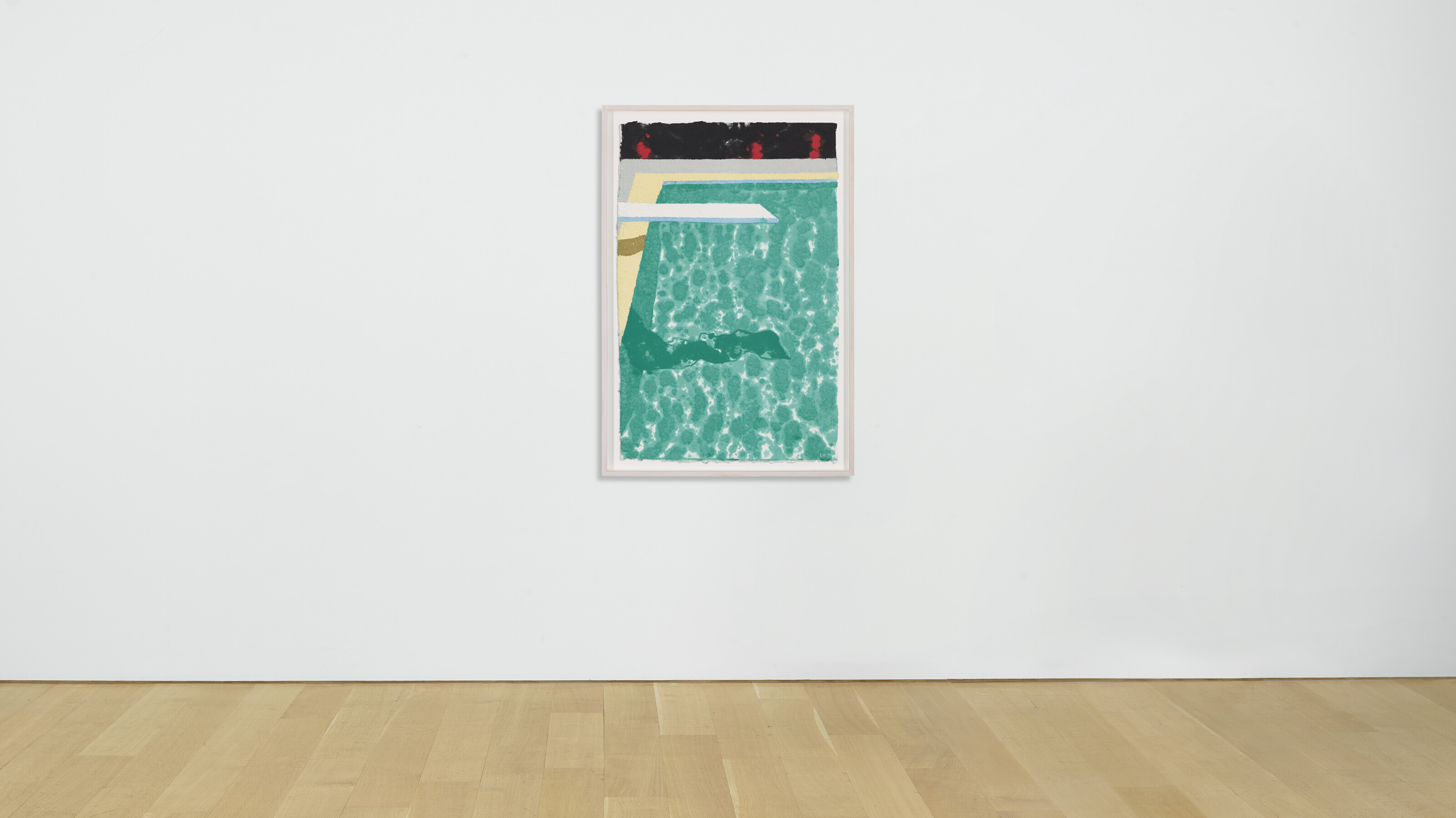 David Hockney — Зеленый бассейн с трамплином для прыжков в воду и тенью (Бумажный бассейн 3), изображение 4