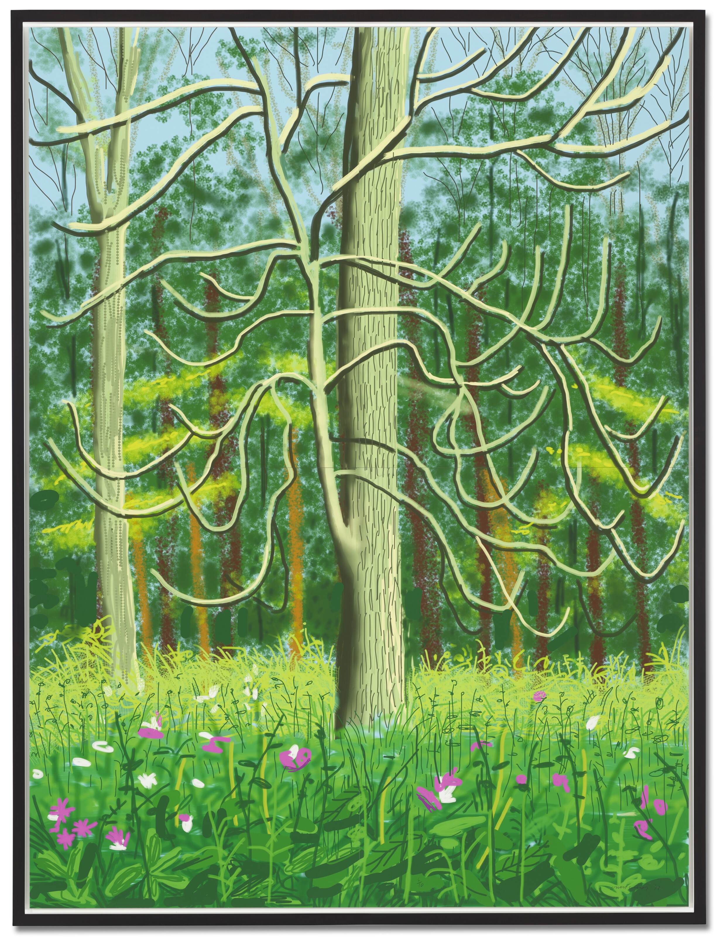 David Hockney — Приход весны в Уолдгейт, Восточный Йоркшир, в 2011 году (двадцать одиннадцать часов) - 4 мая, изображение 2
