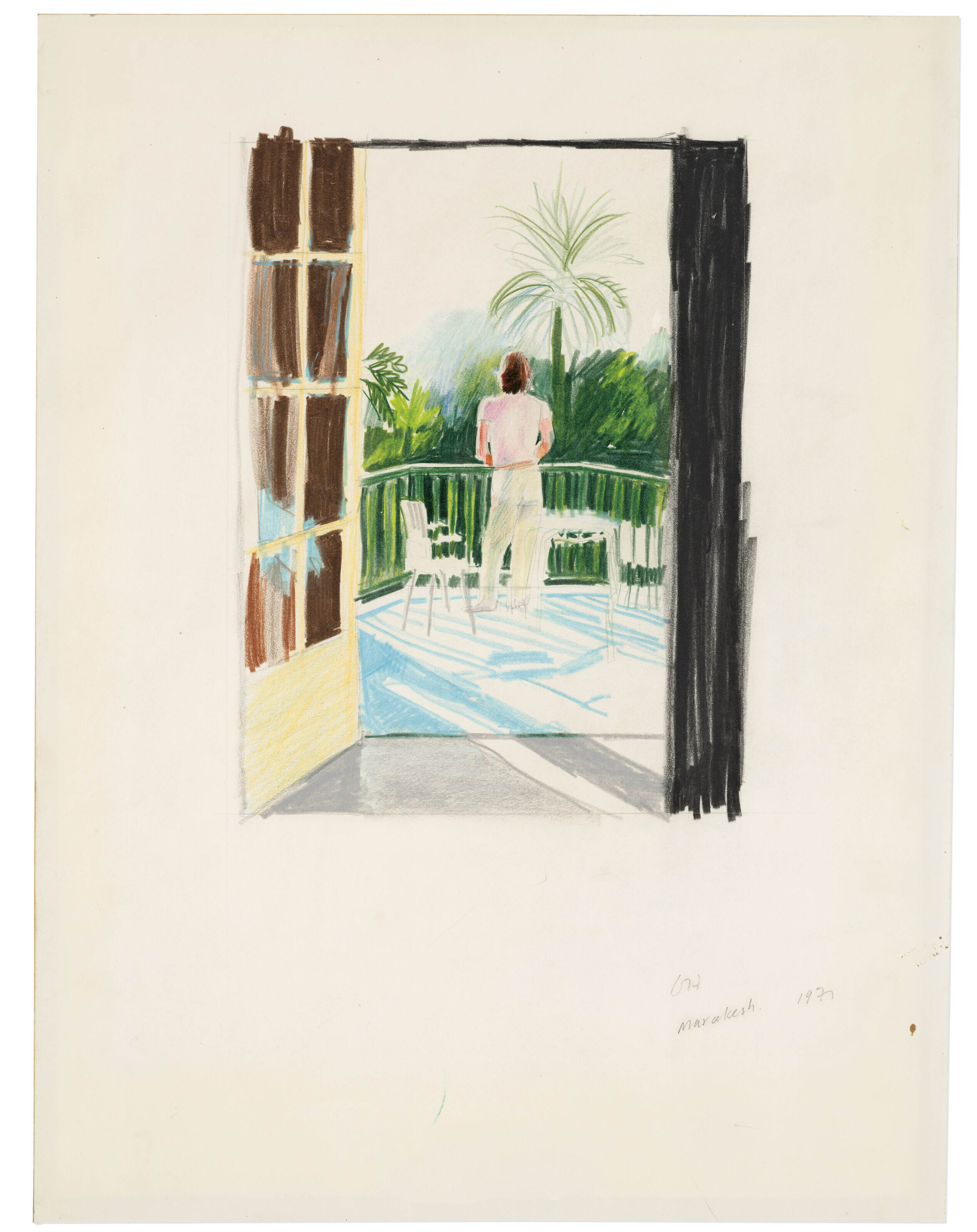 David Hockney — Питер на балконе