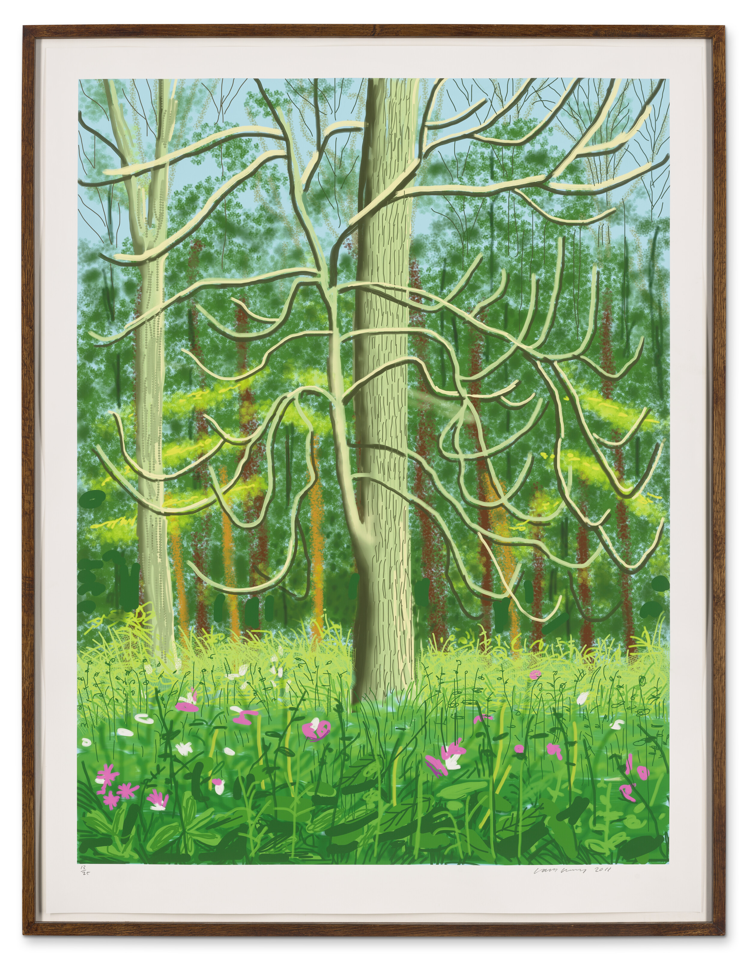David Hockney — Приход весны в Уолдгейт, Восточный Йоркшир, в 2011 году (двадцать одиннадцать часов) - 4 мая, изображение 2