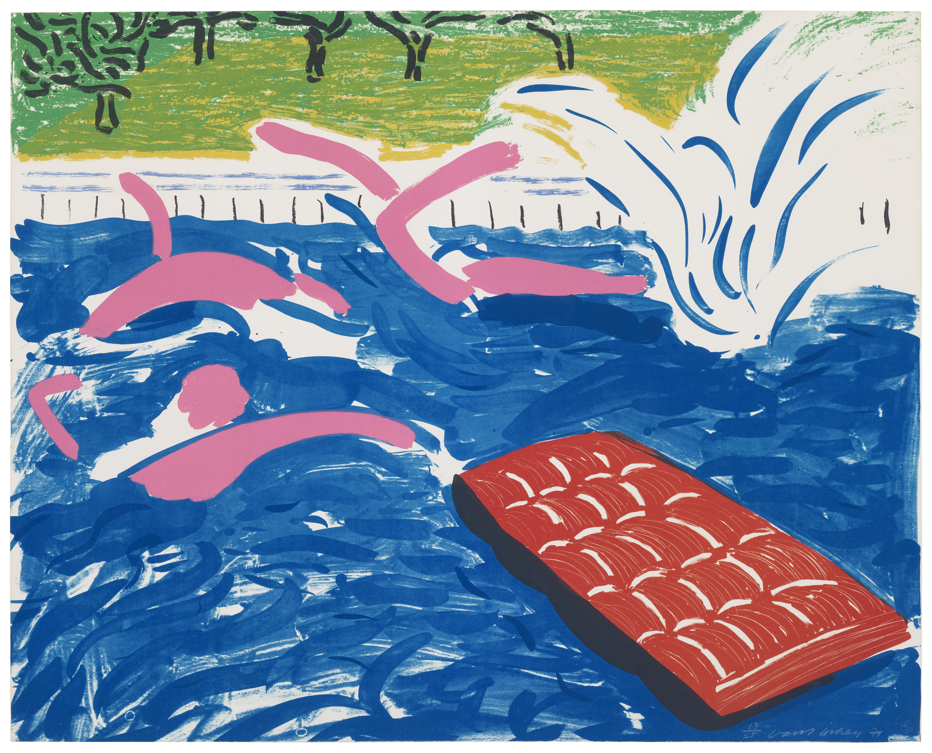 David Hockney — Послеобеденное плавание, изображение 1