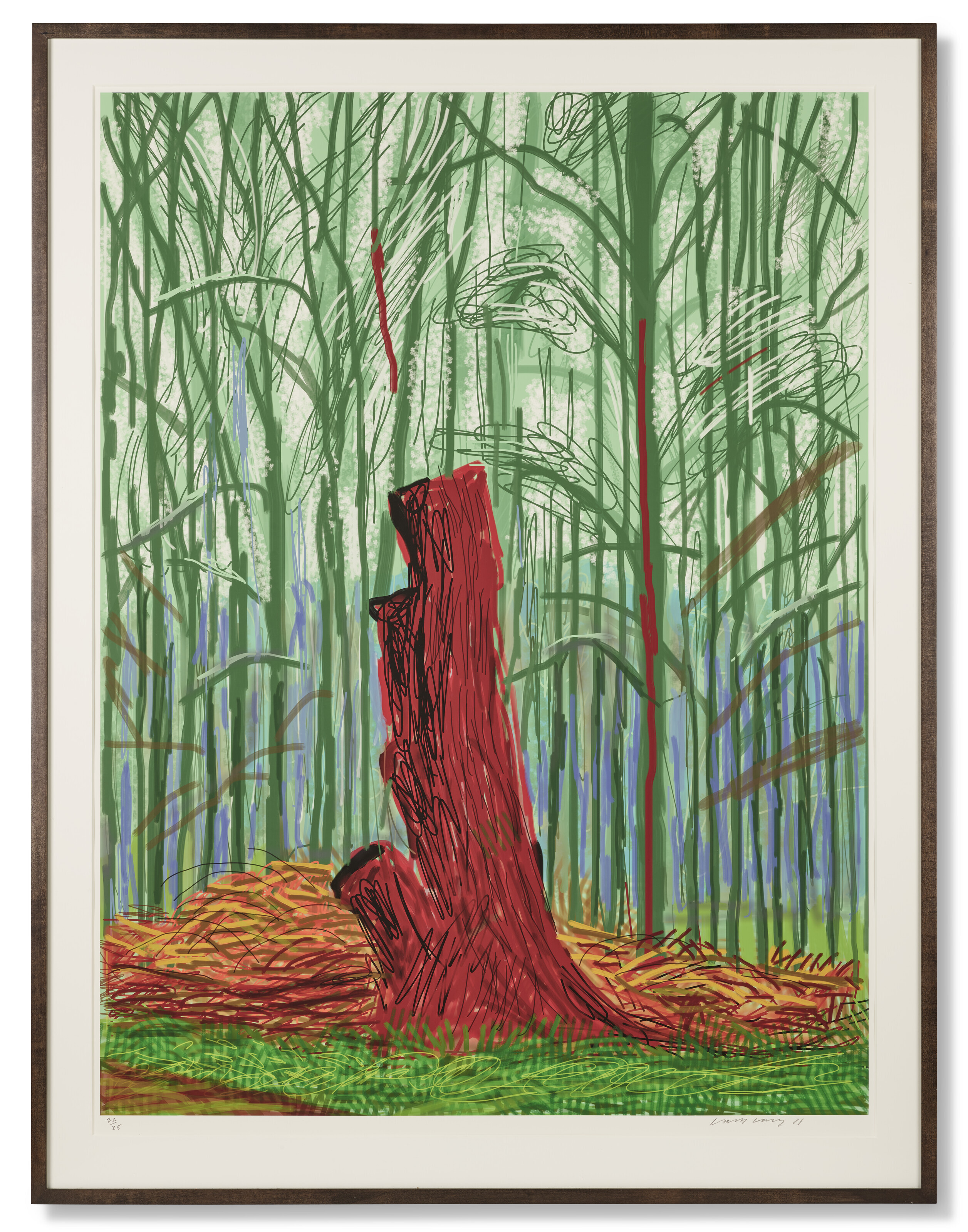 David Hockney — Приход весны в Уолдгейт, Восточный Йоркшир, в 2011 году (двадцать одиннадцать часов) - 25 февраля, изображение 2