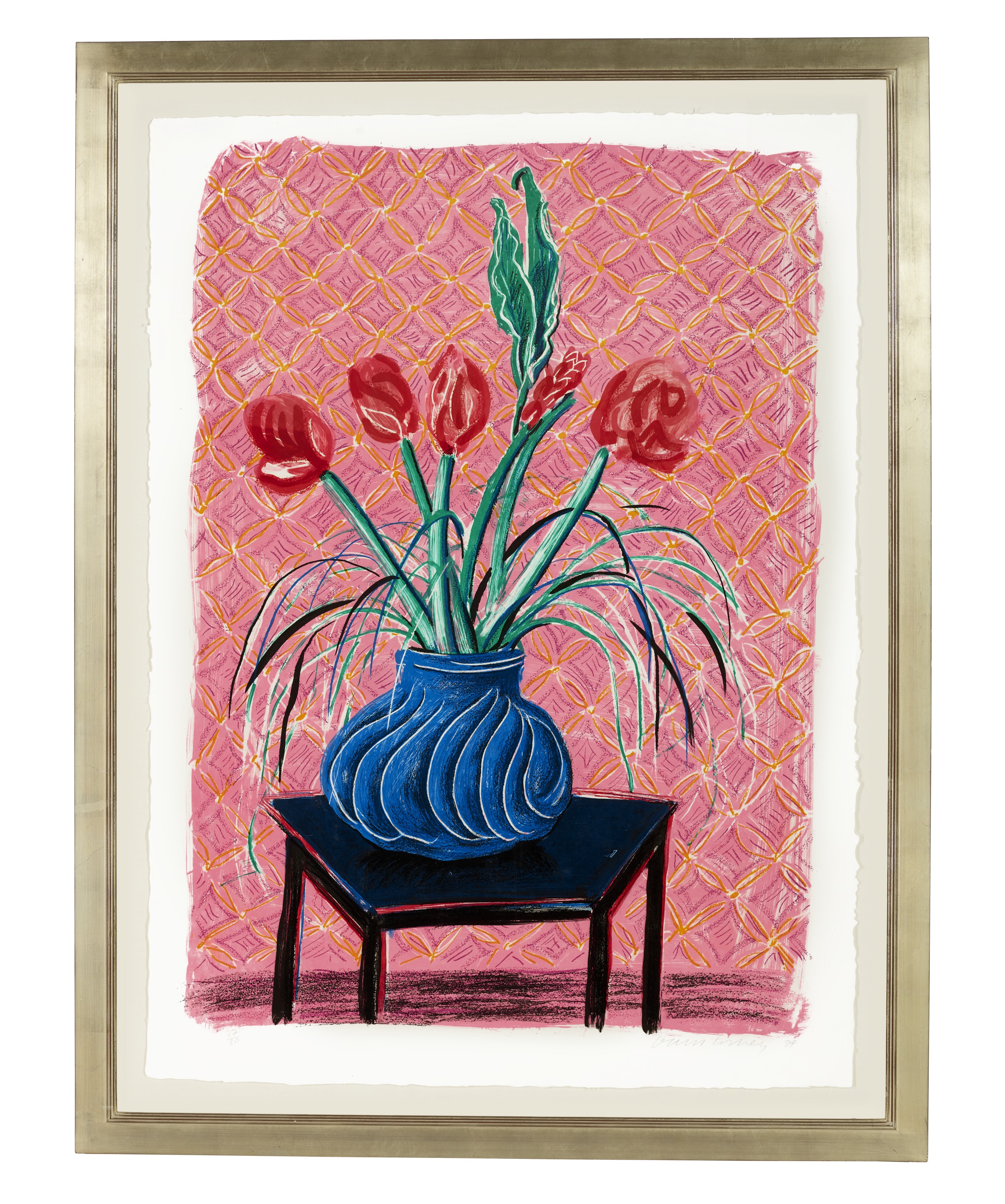 David Hockney — Амариллис в вазе, из движущегося фокуса, изображение 2