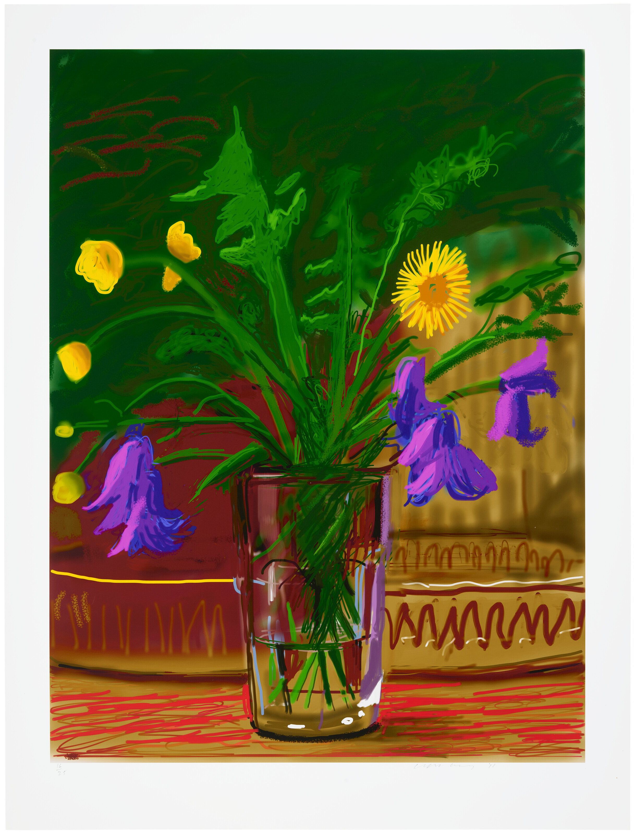David Hockney — Без названия, 852 (Одуванчики), изображение 1