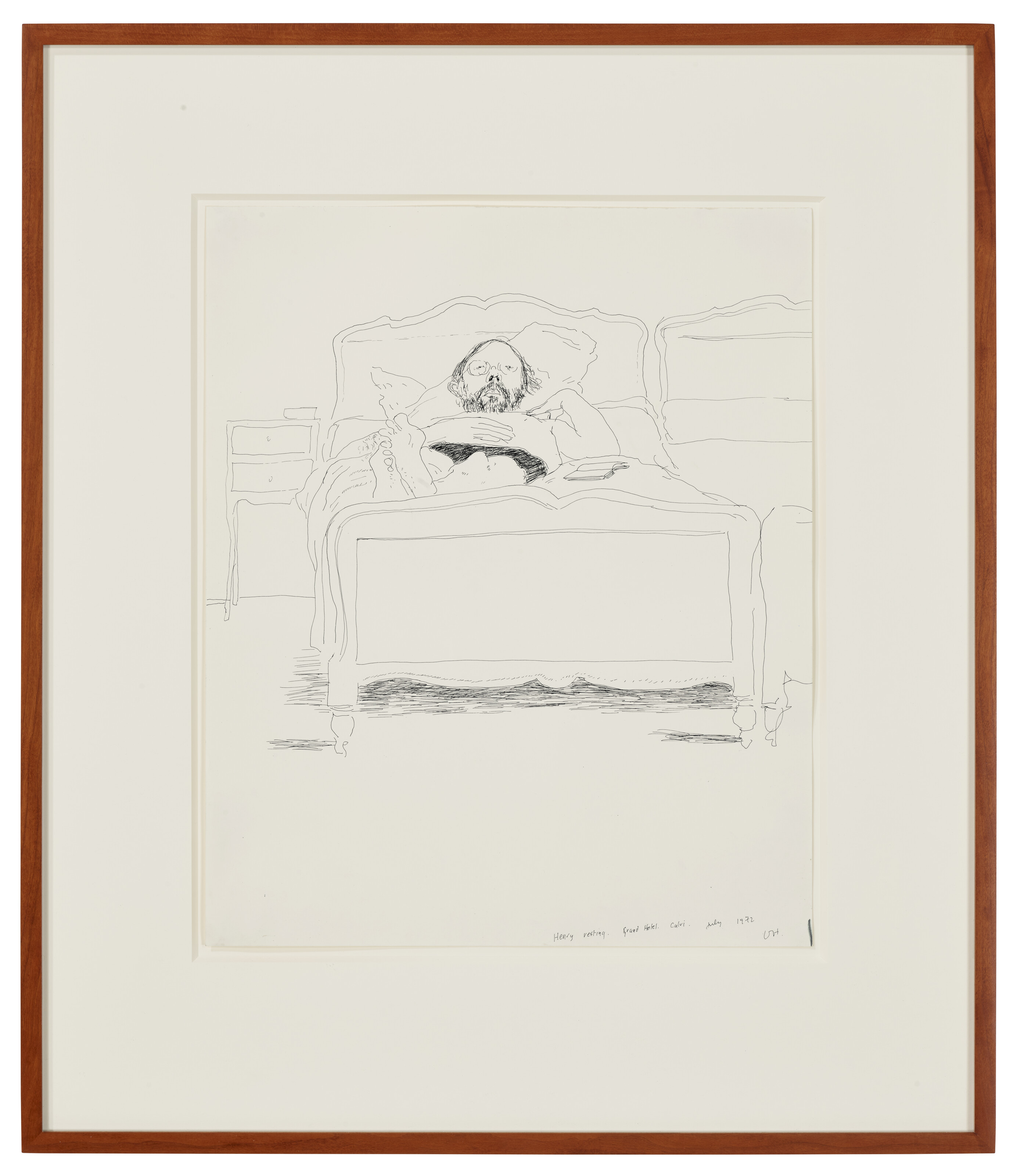 David Hockney — Генри отдыхает, Гранд-отель, Кальви, изображение 2