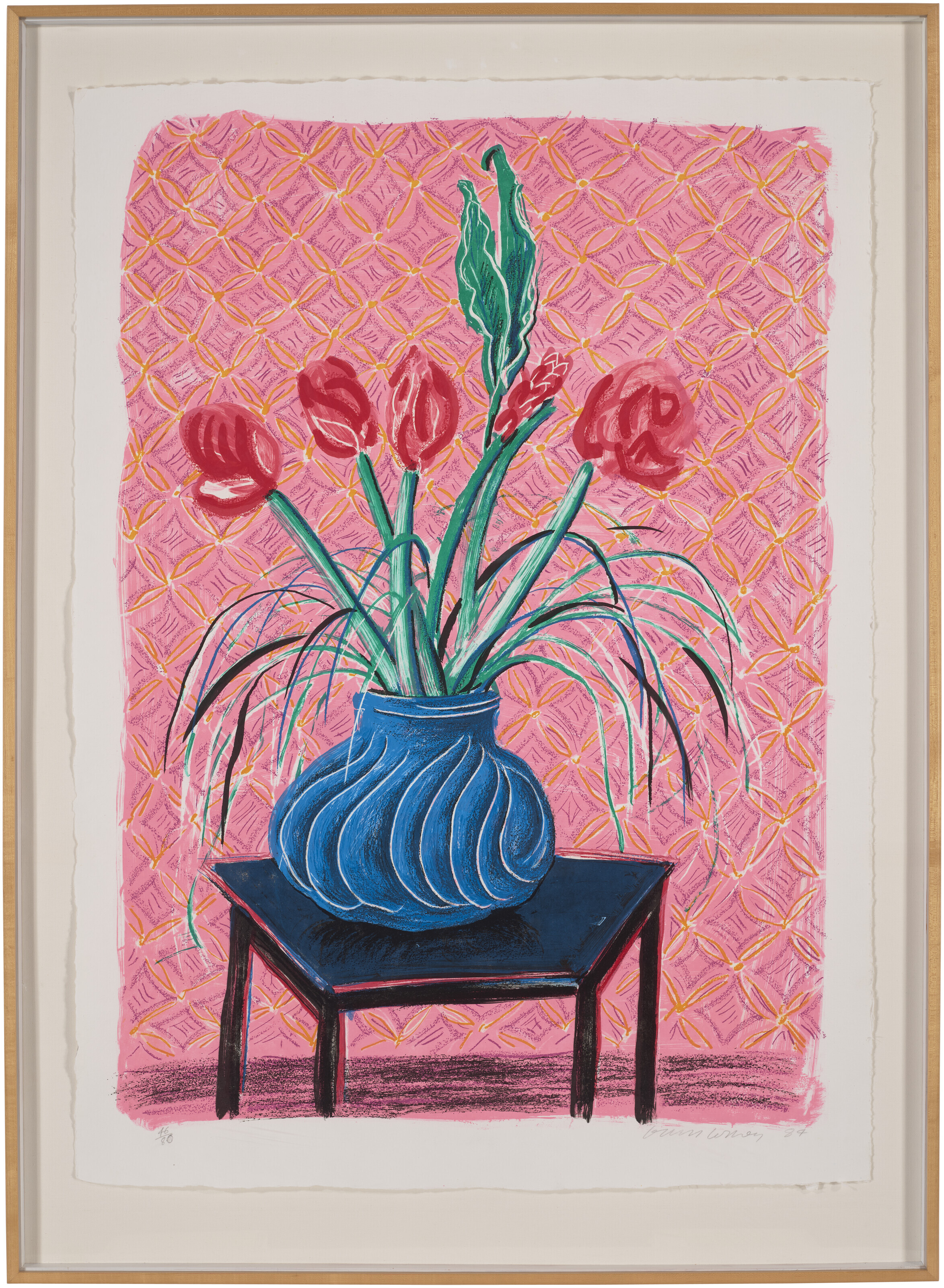 David Hockney — Амариллис в вазе, из движущегося фокуса, изображение 3