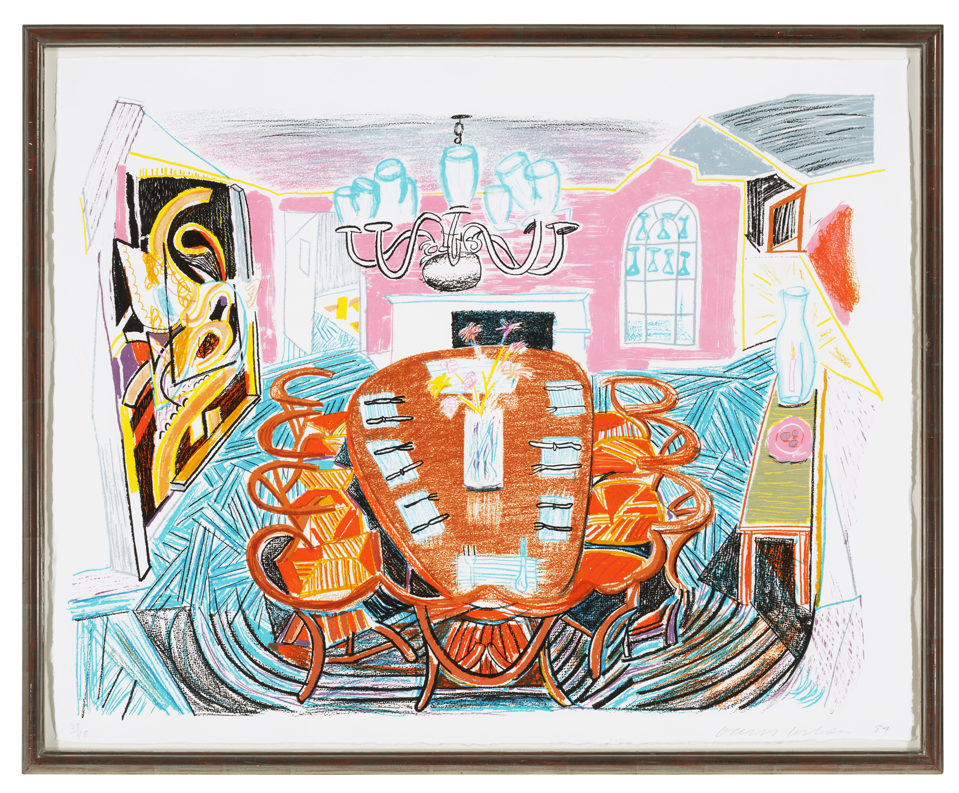 David Hockney — Столовая Тайлера, из движущегося фокуса, изображение 2