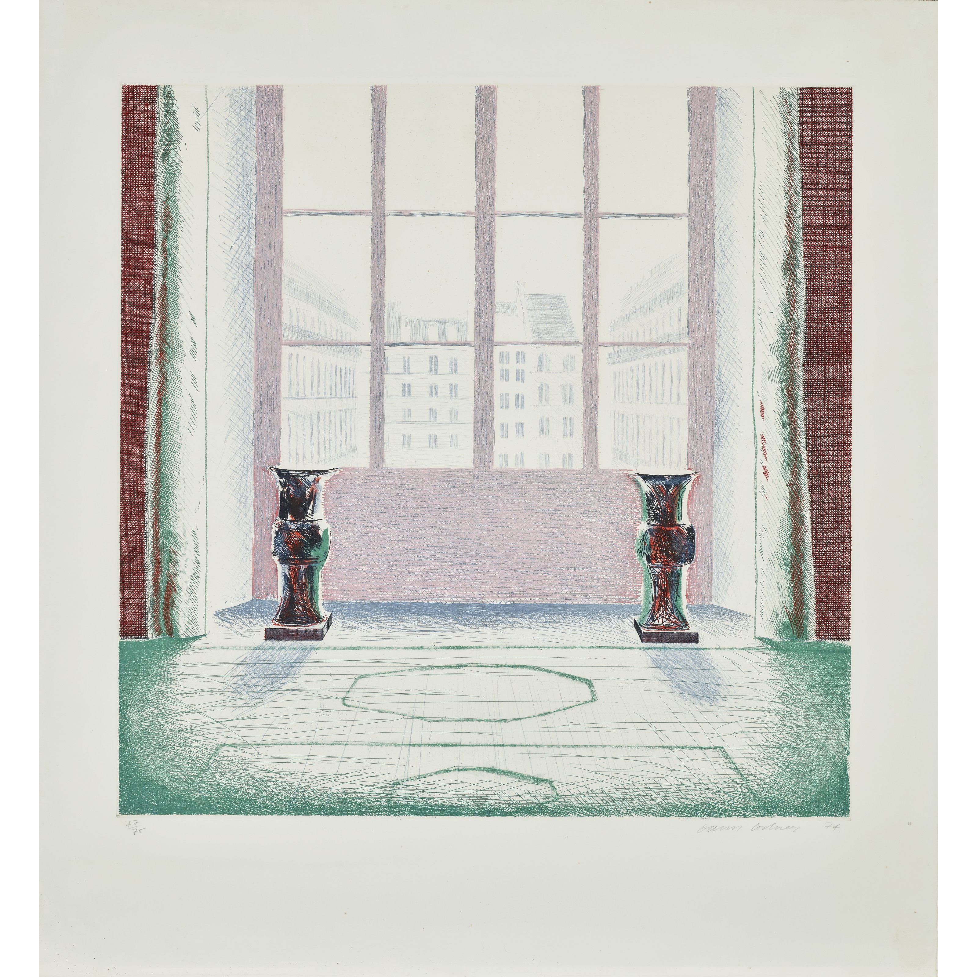 David Hockney — Две вазы в Лувре