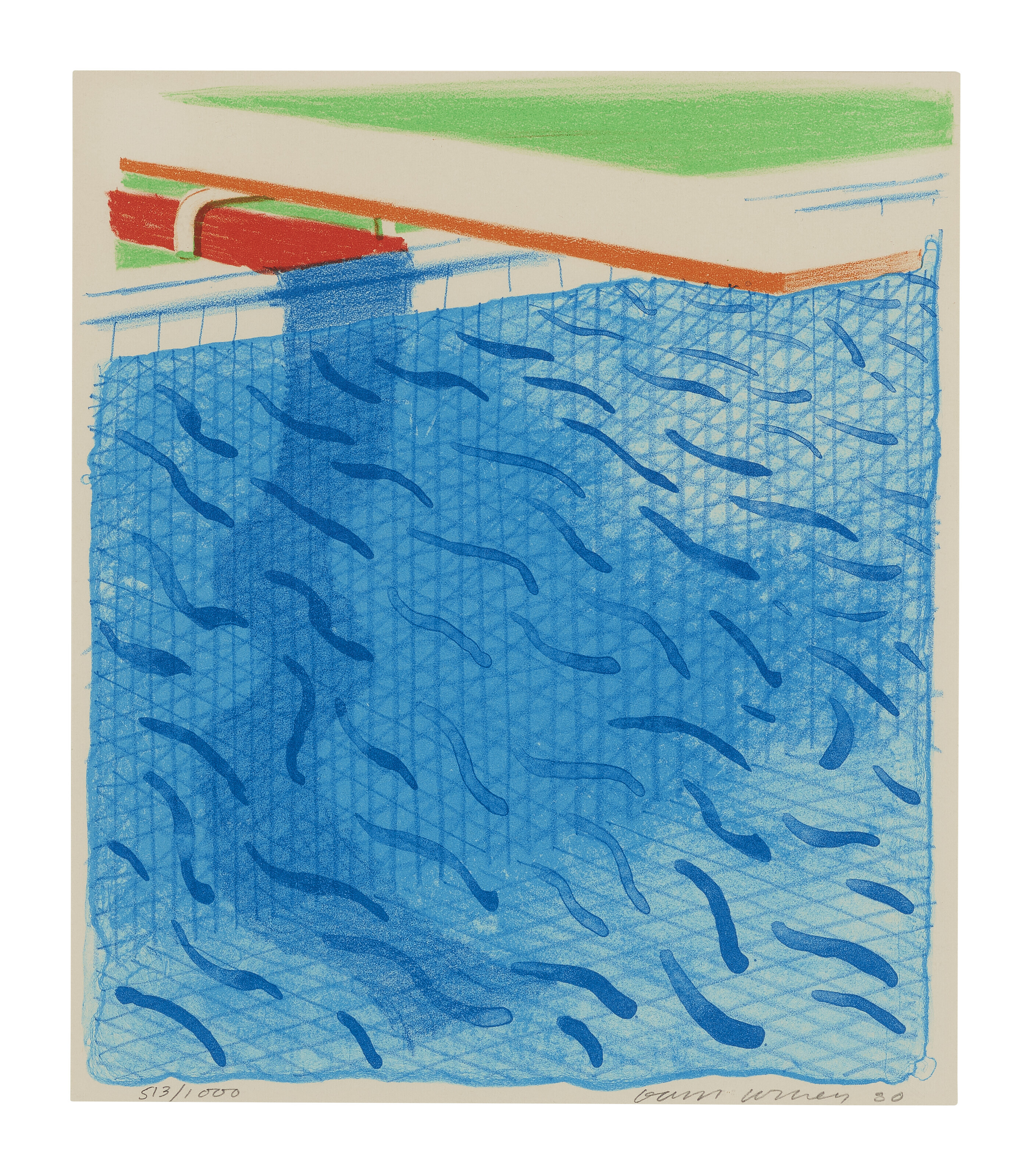 David Hockney — Бассейн из бумаги и синих чернил для книги, изображение 1