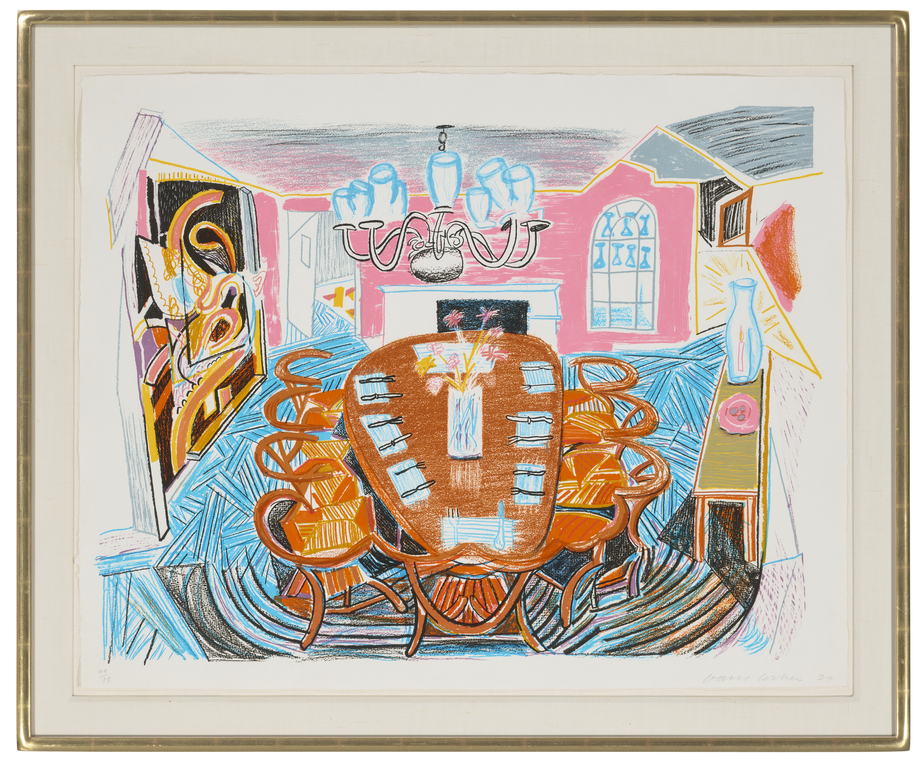 David Hockney — Столовая Тайлера, из движущегося фокуса, изображение 2