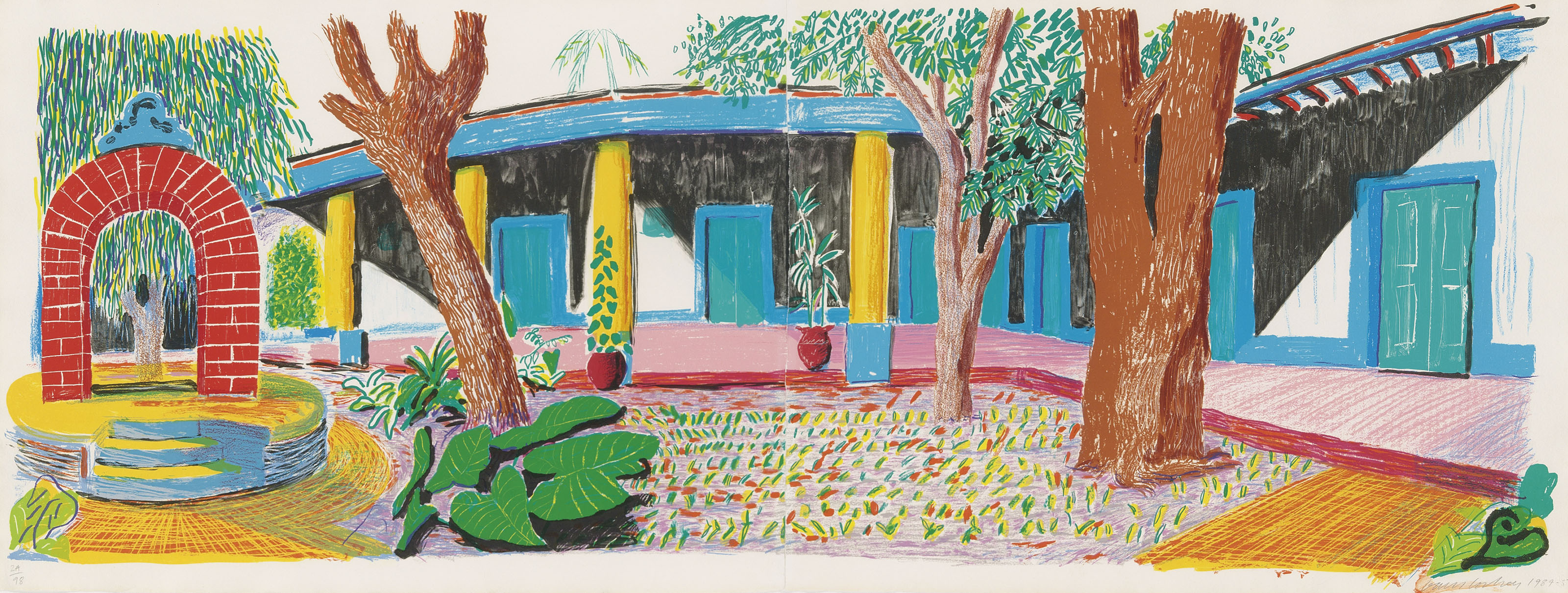 David Hockney — Отель "Акатлан": Второй день, из серии "Движущийся фокус"., изображение 2