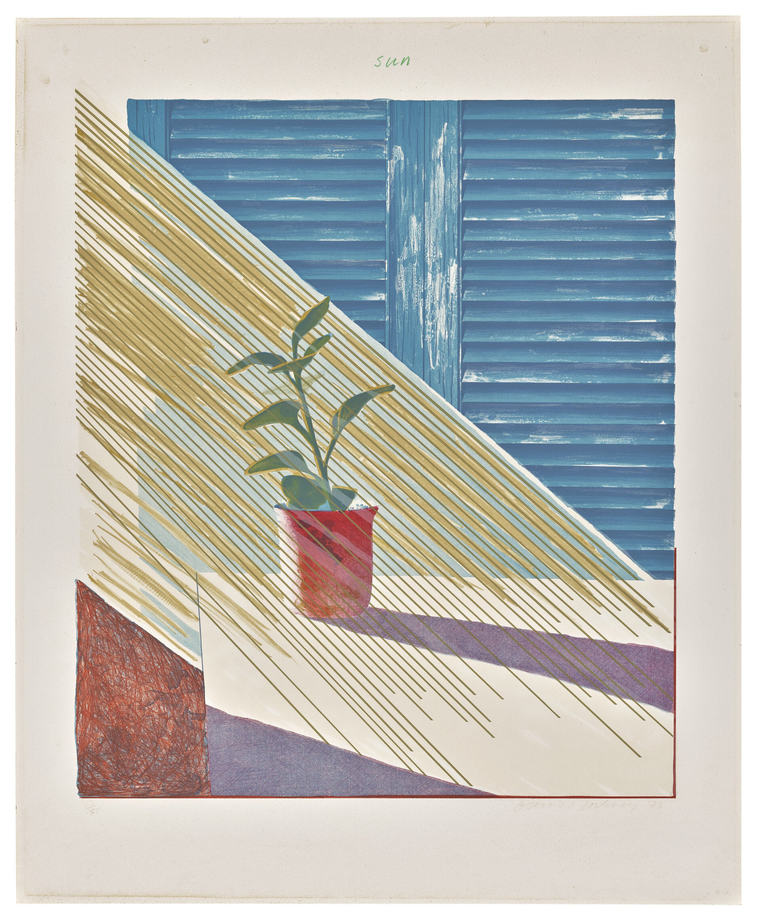 David Hockney — Солнце, из серии "Погода"