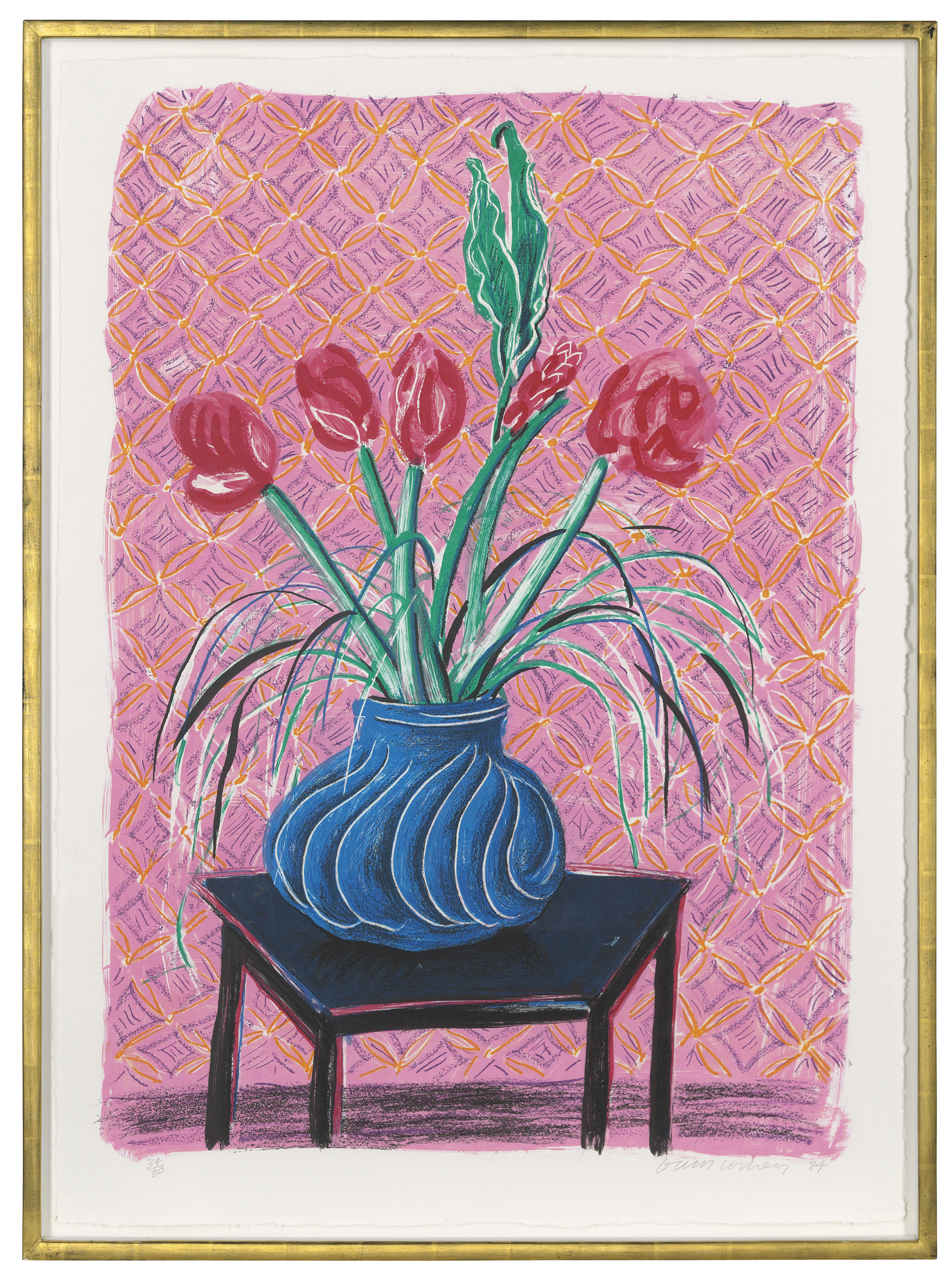 David Hockney — Амариллис в вазе, от: Moving Focus, изображение 2