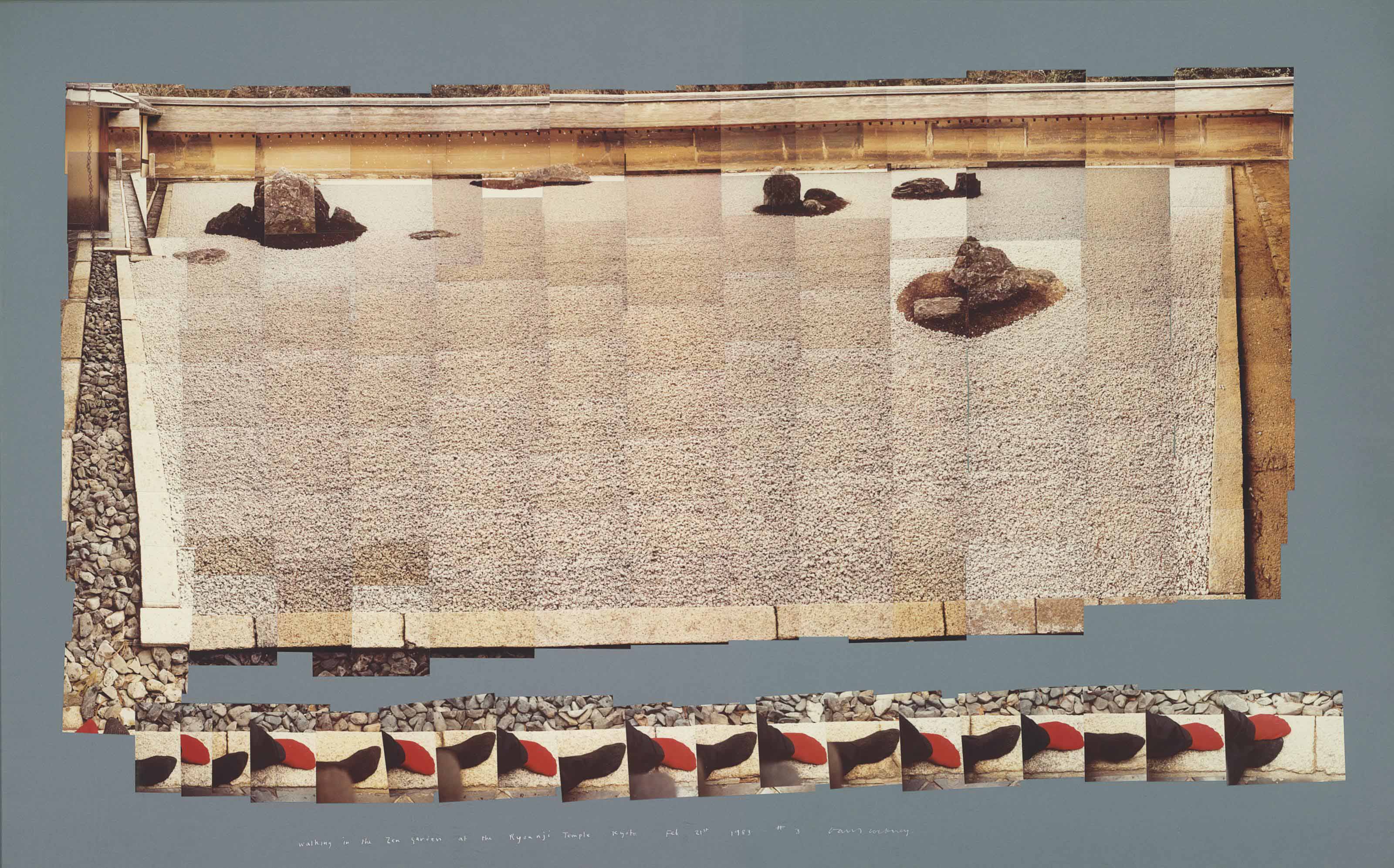 David Hockney — Прогулка в дзен-саду при храме Реандзи, Киото, 21 февраля 1983 года (стр. 104)