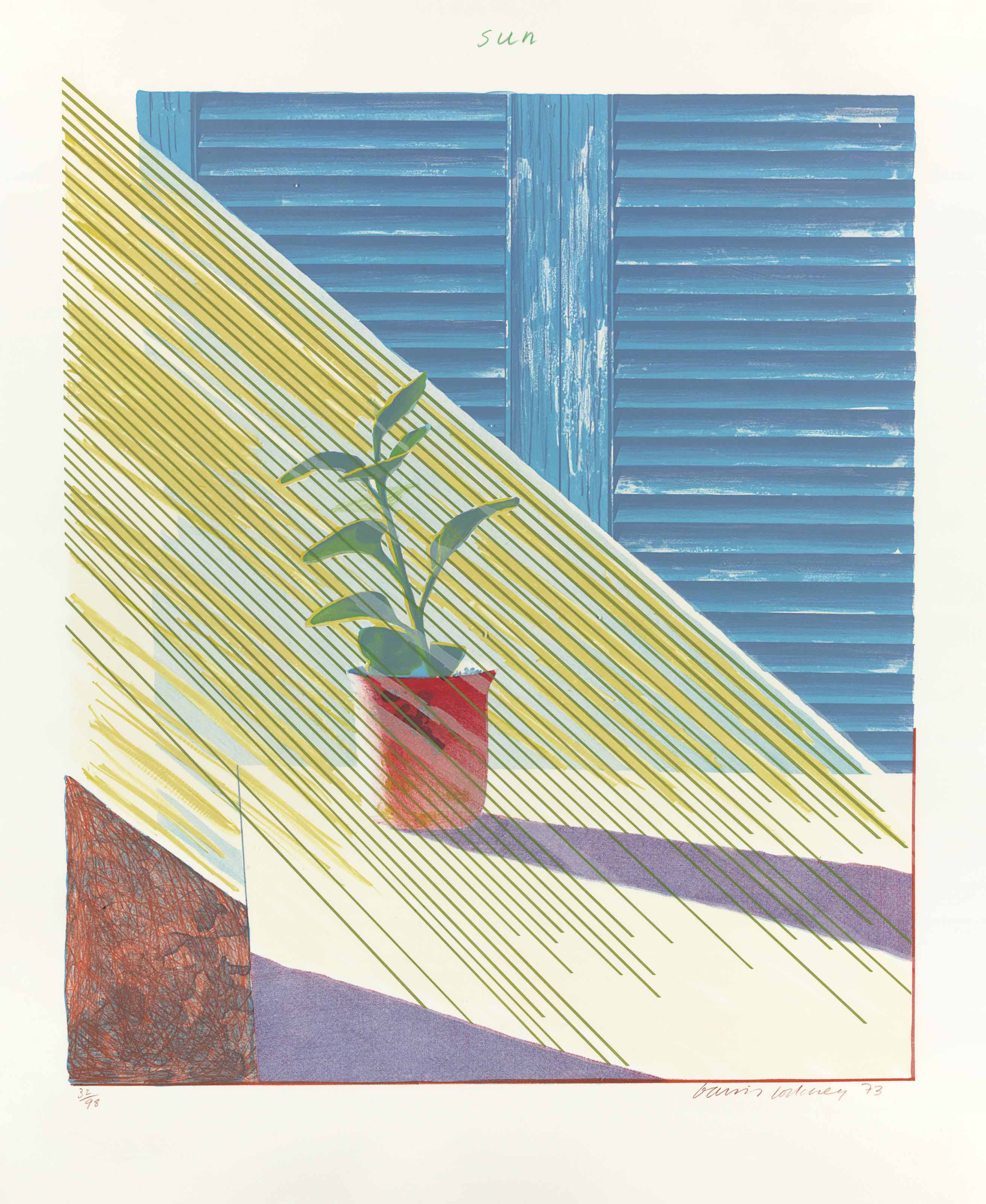 David Hockney — Солнце, из серии "Погода"