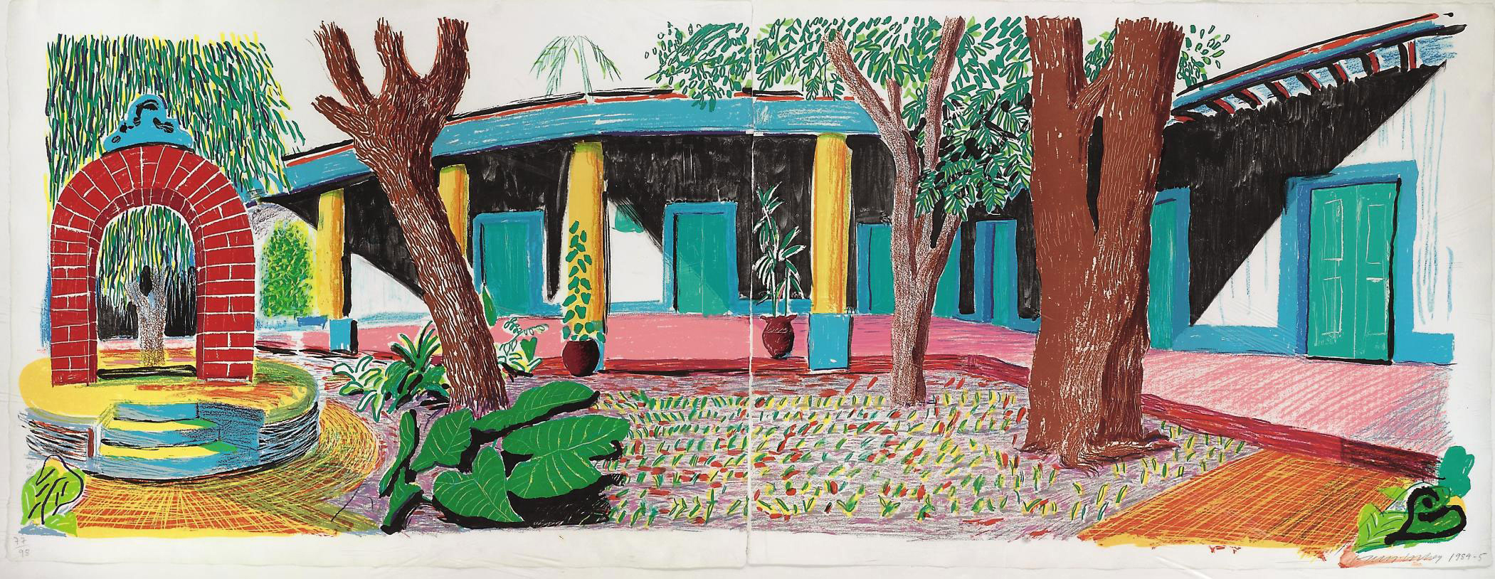 David Hockney — Отель "Акатлан": Второй день, из серии "Движущийся фокус" (К. 270; Тайлер 283)