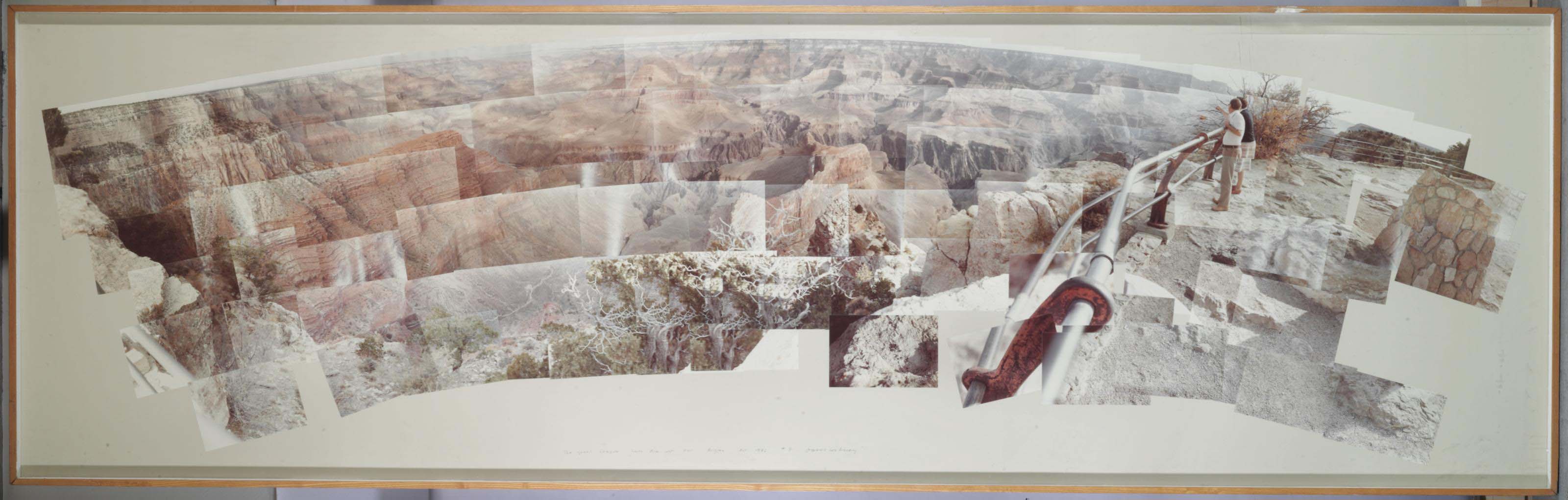 David Hockney — Южный край Гранд-каньона с железной дорогой, октябрь 1982 года