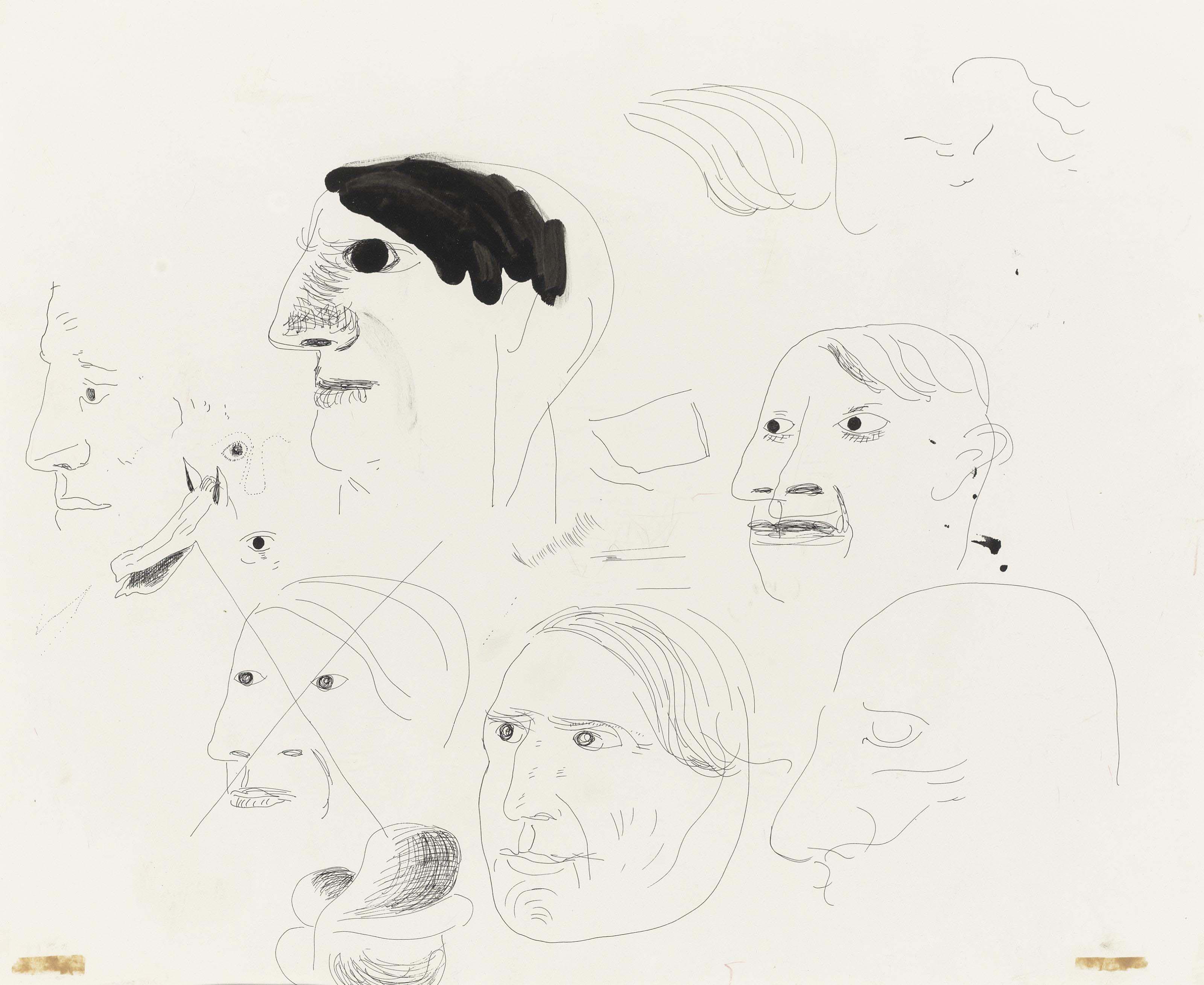 David Hockney — Этюд для Пикассо (прямая и оборотная сторона), изображение 3