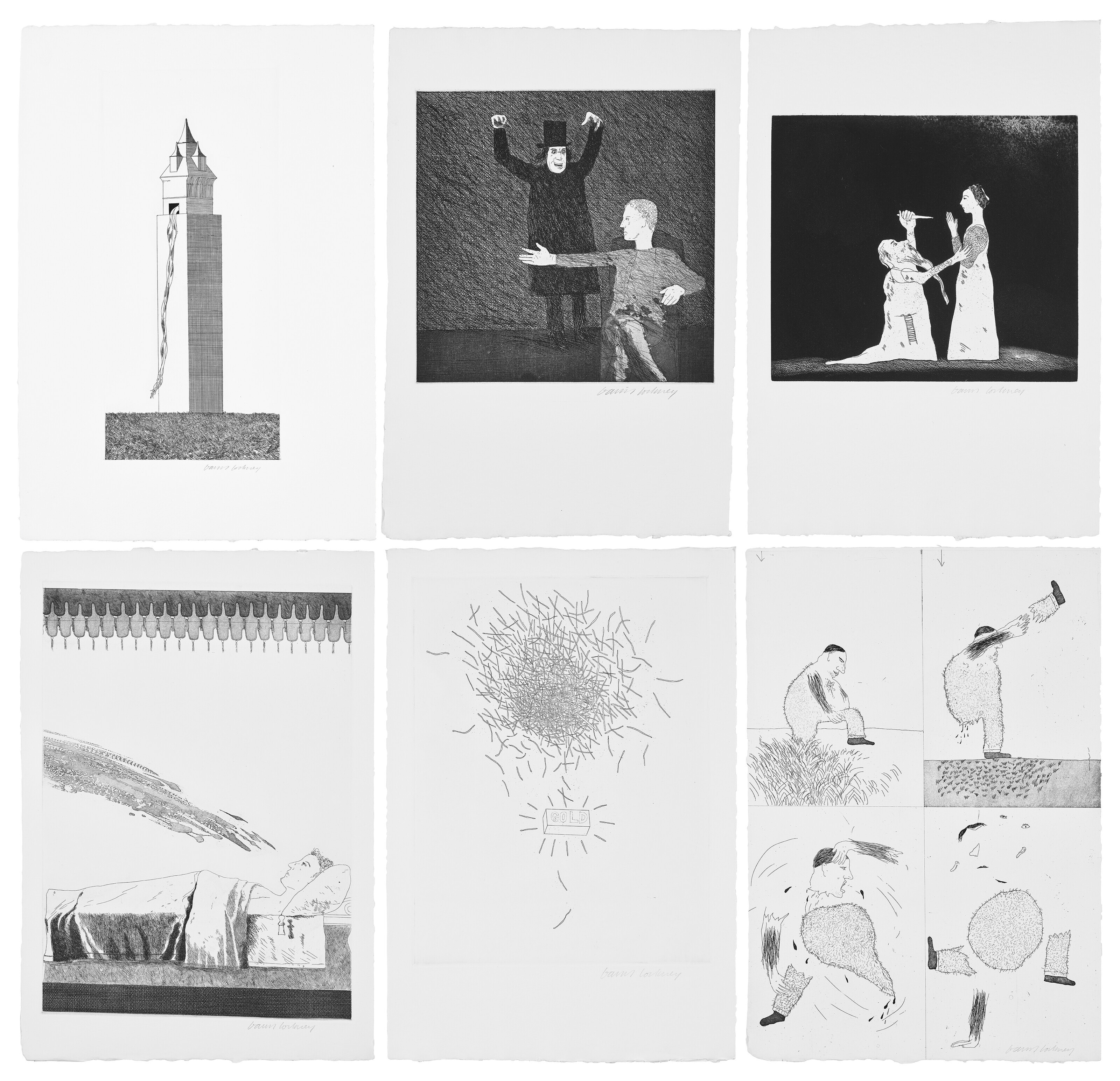 David Hockney — Иллюстрации к шести сказкам Братьев Гримм, изображение 1