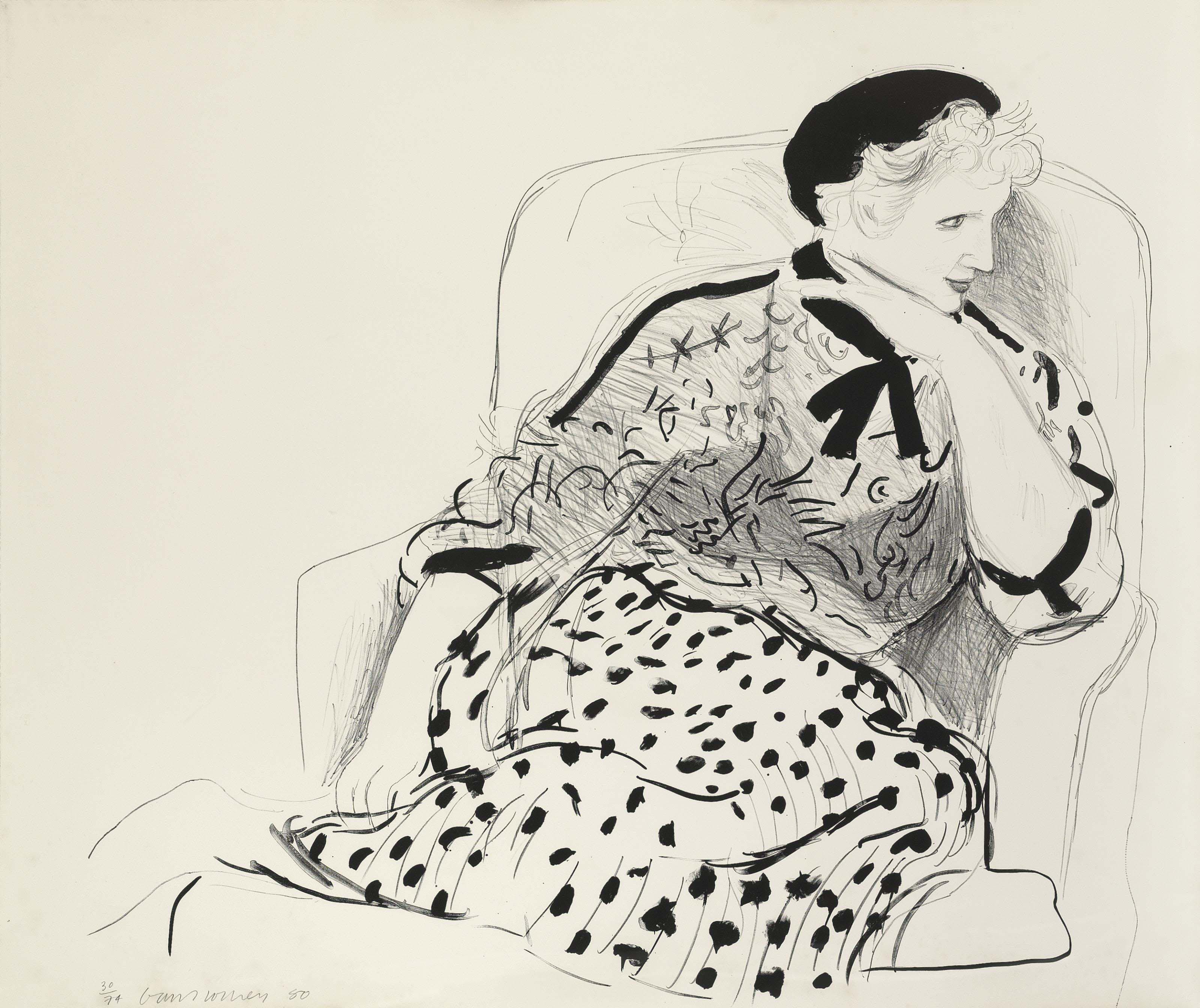David Hockney — Селия в кресле (Токио, 239)