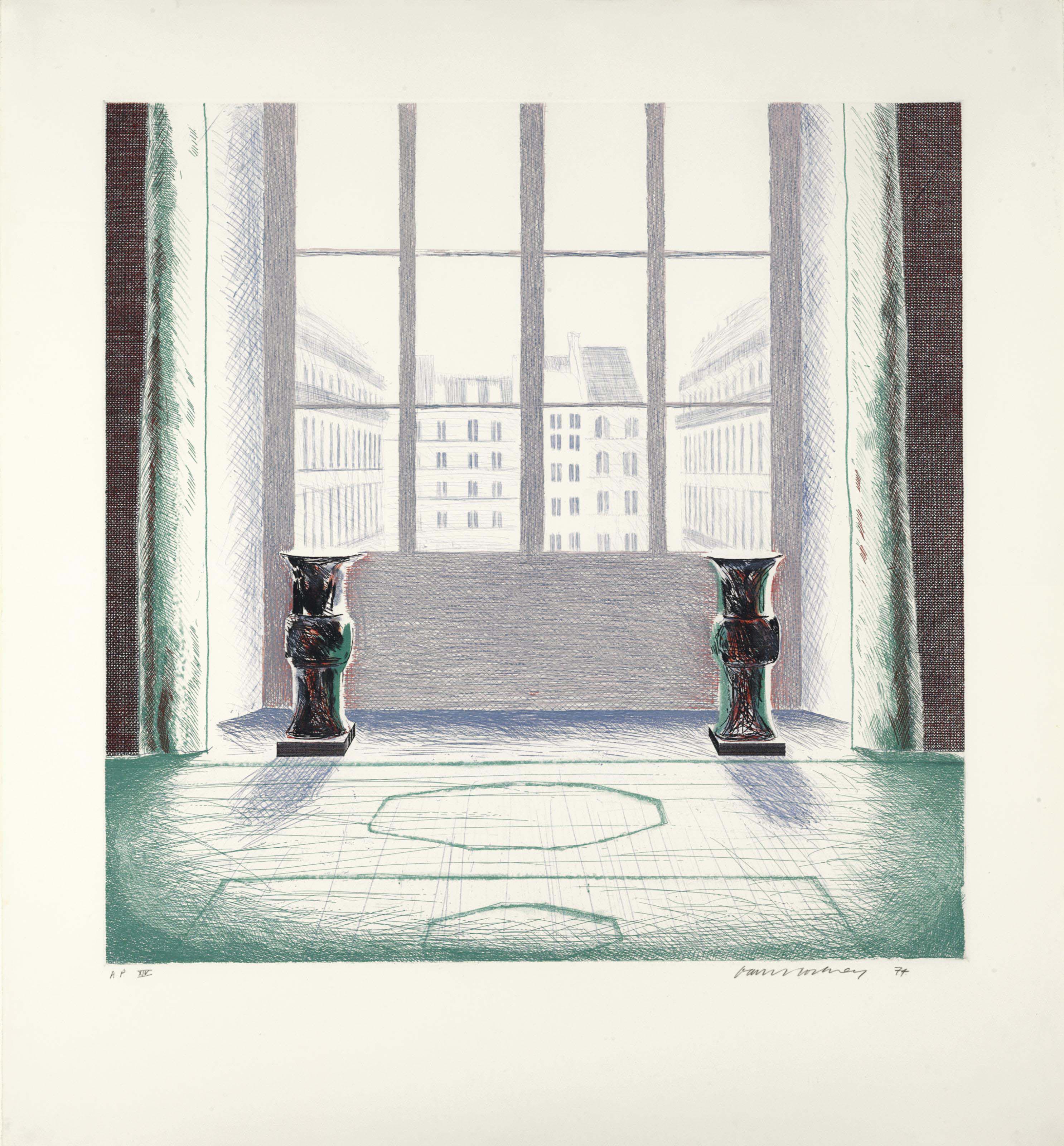 David Hockney — Две вазы в Лувре (S.A.C. 168; Токио 154)