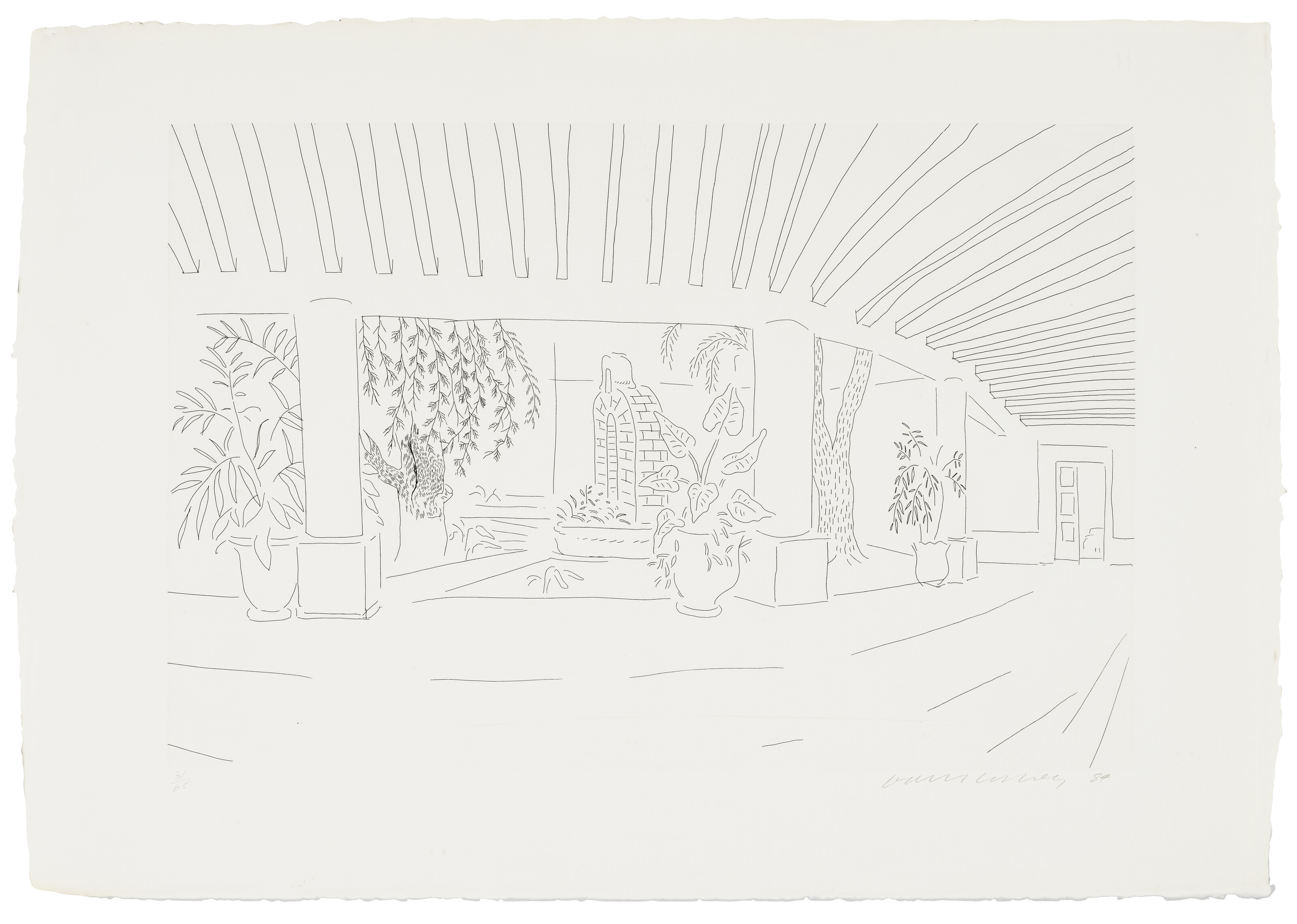 David Hockney — Мексиканский сад при отеле