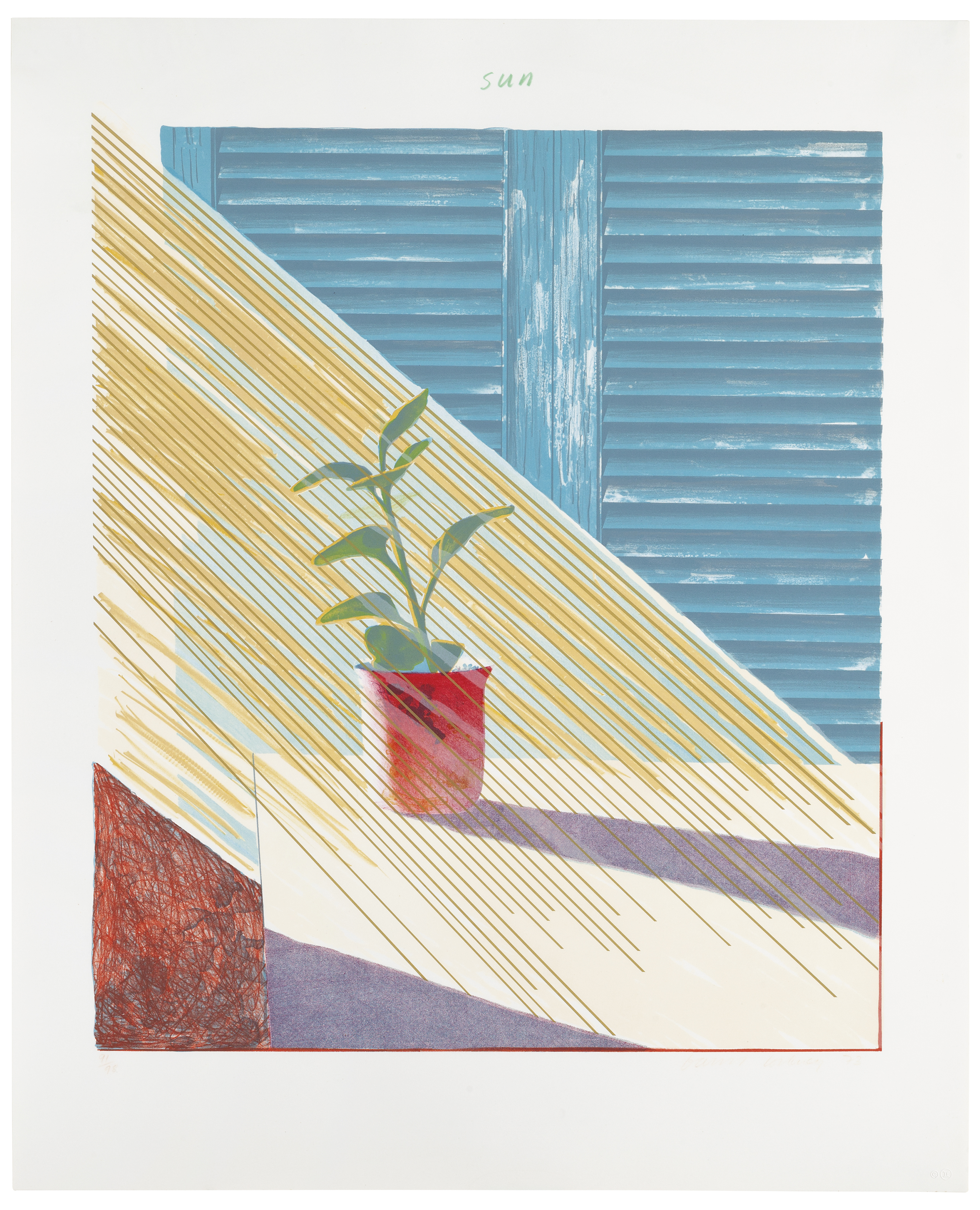 David Hockney — Солнце, из серии "Погода"