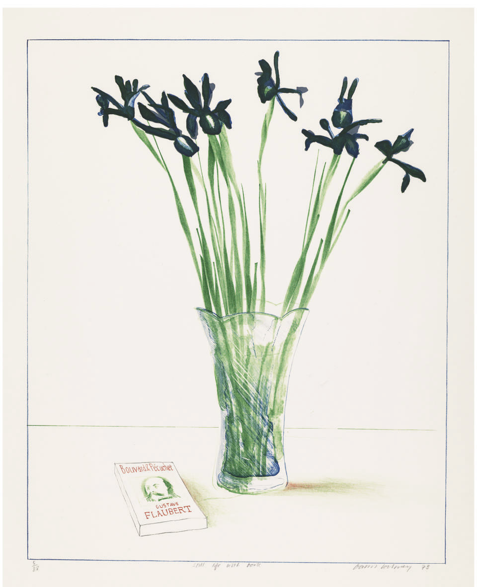 David Hockney — Натюрморт с книгой (Шотландский художественный совет, 144; Музей современного искусства Токио, 135)