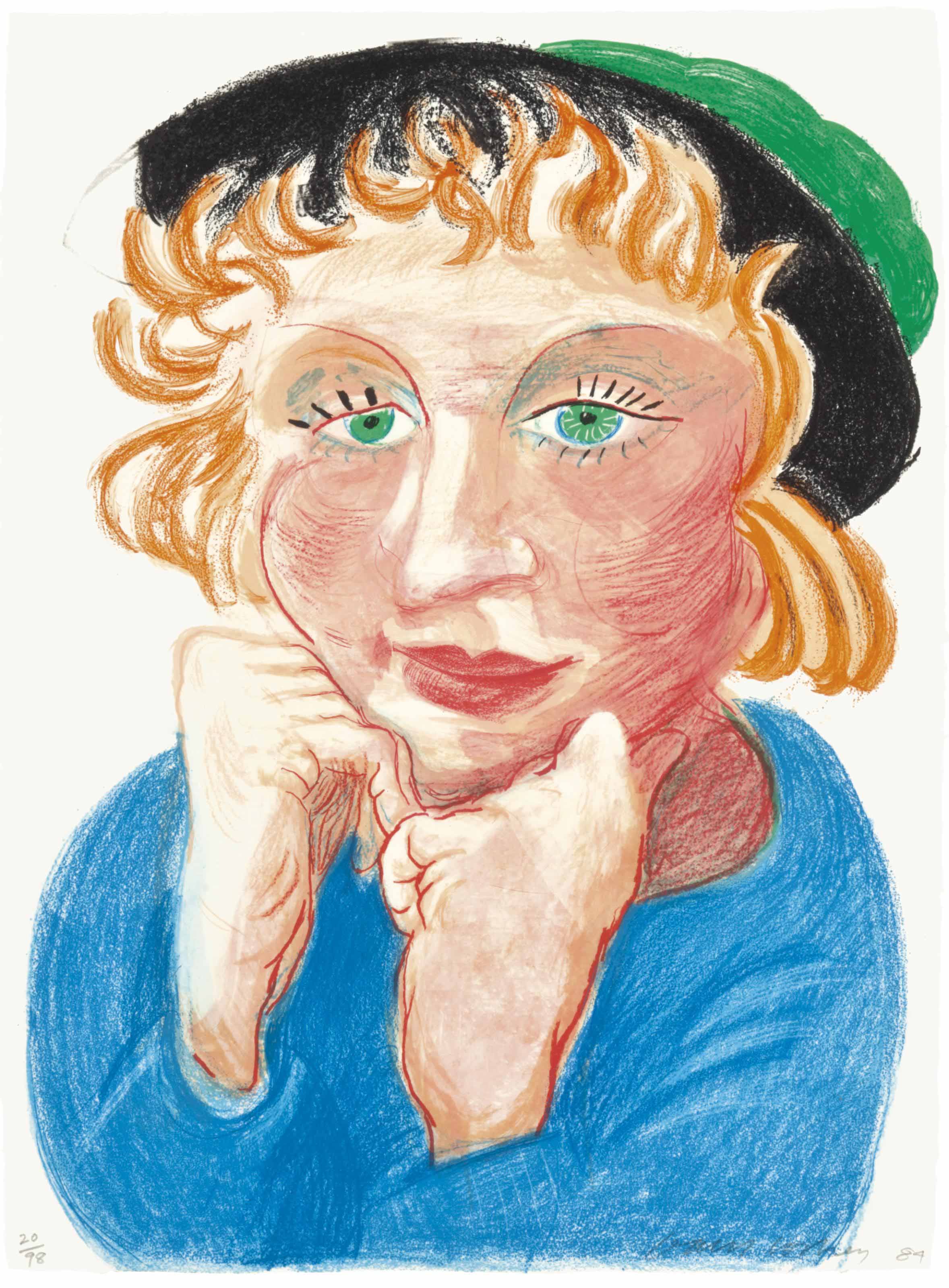 David Hockney — Селия в зеленой шляпе, из фильма "Движущийся фокус"