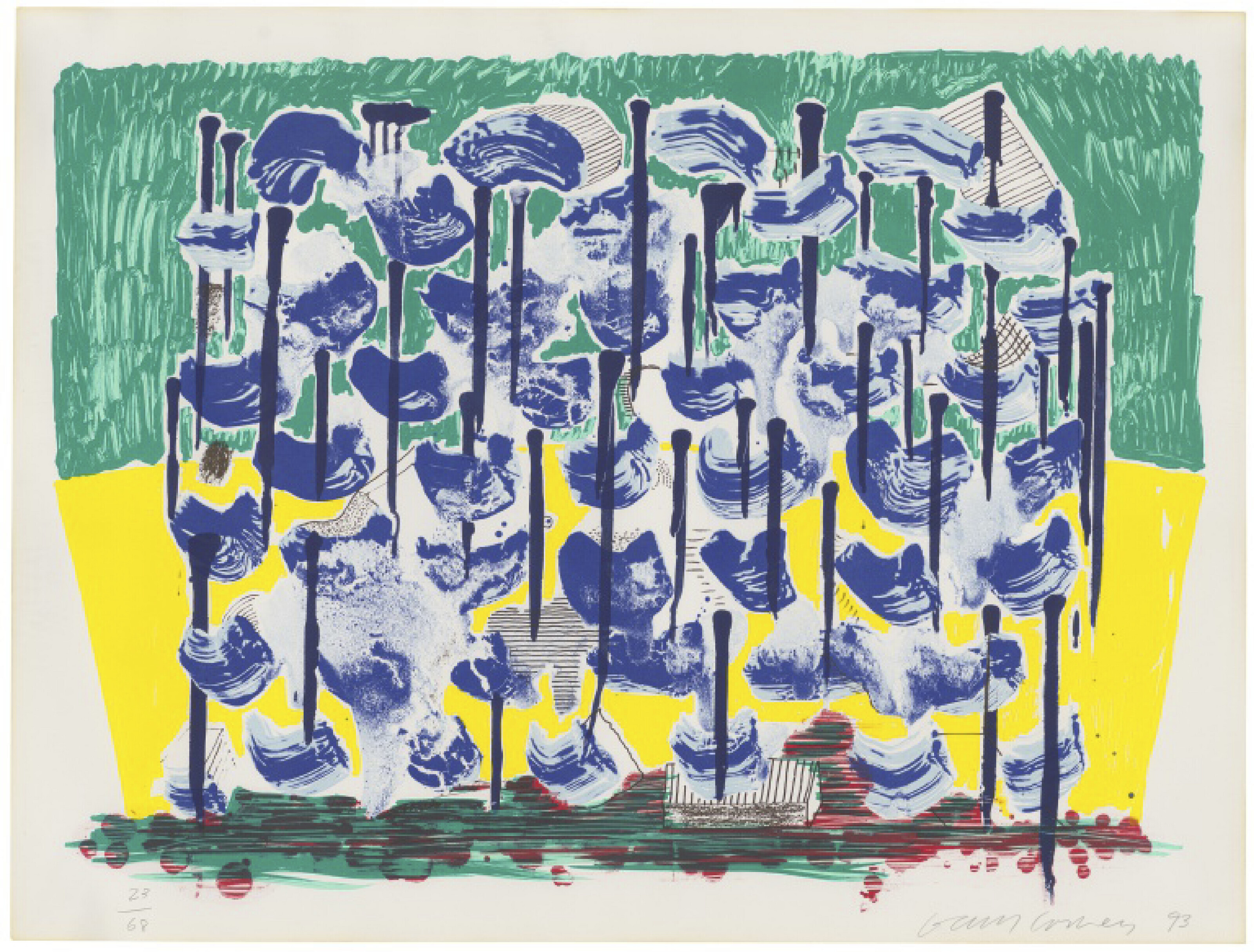 David Hockney — Медленный лес, от: Несколько новых принтов