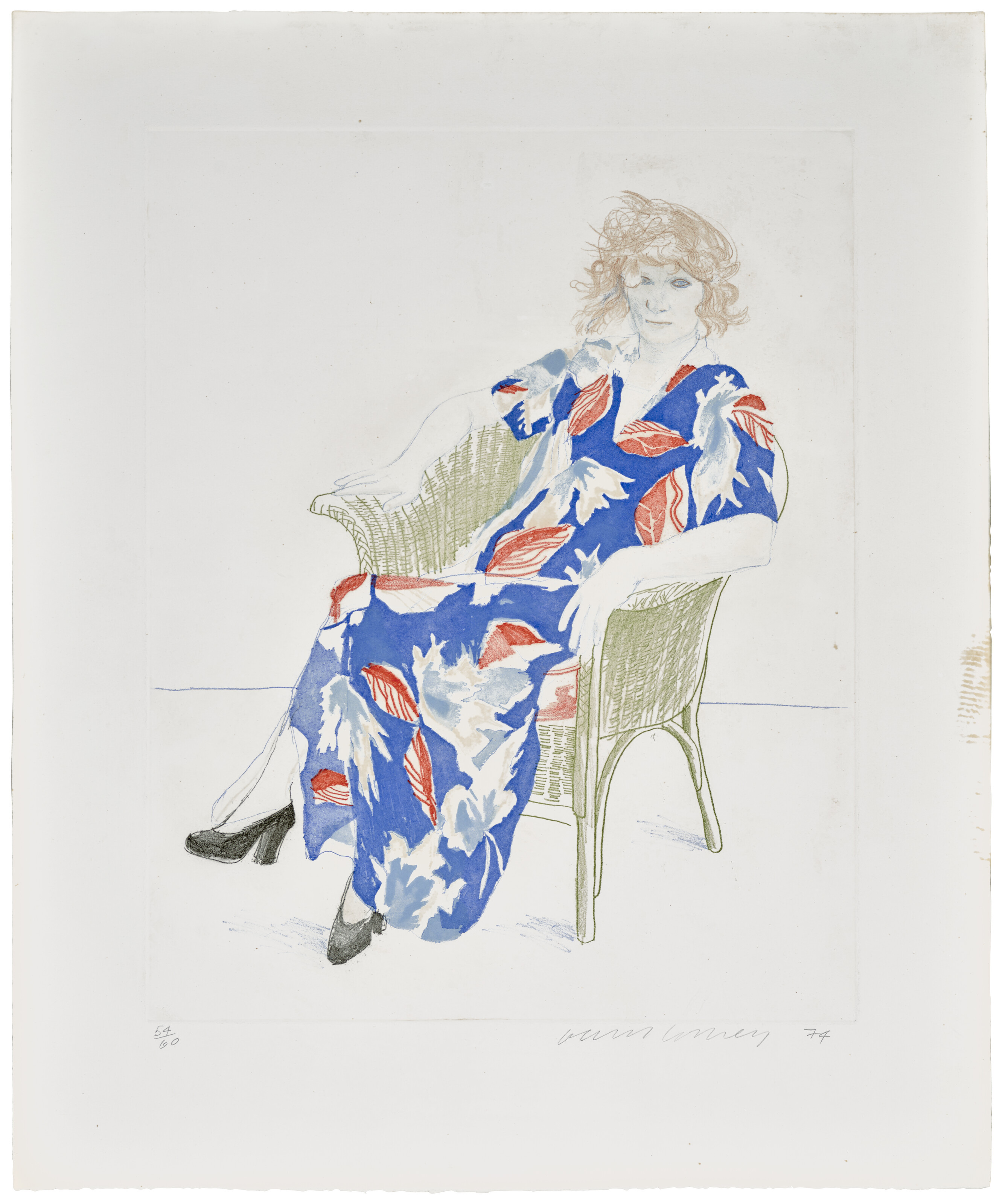 David Hockney — Селия в плетеном кресле, изображение 3