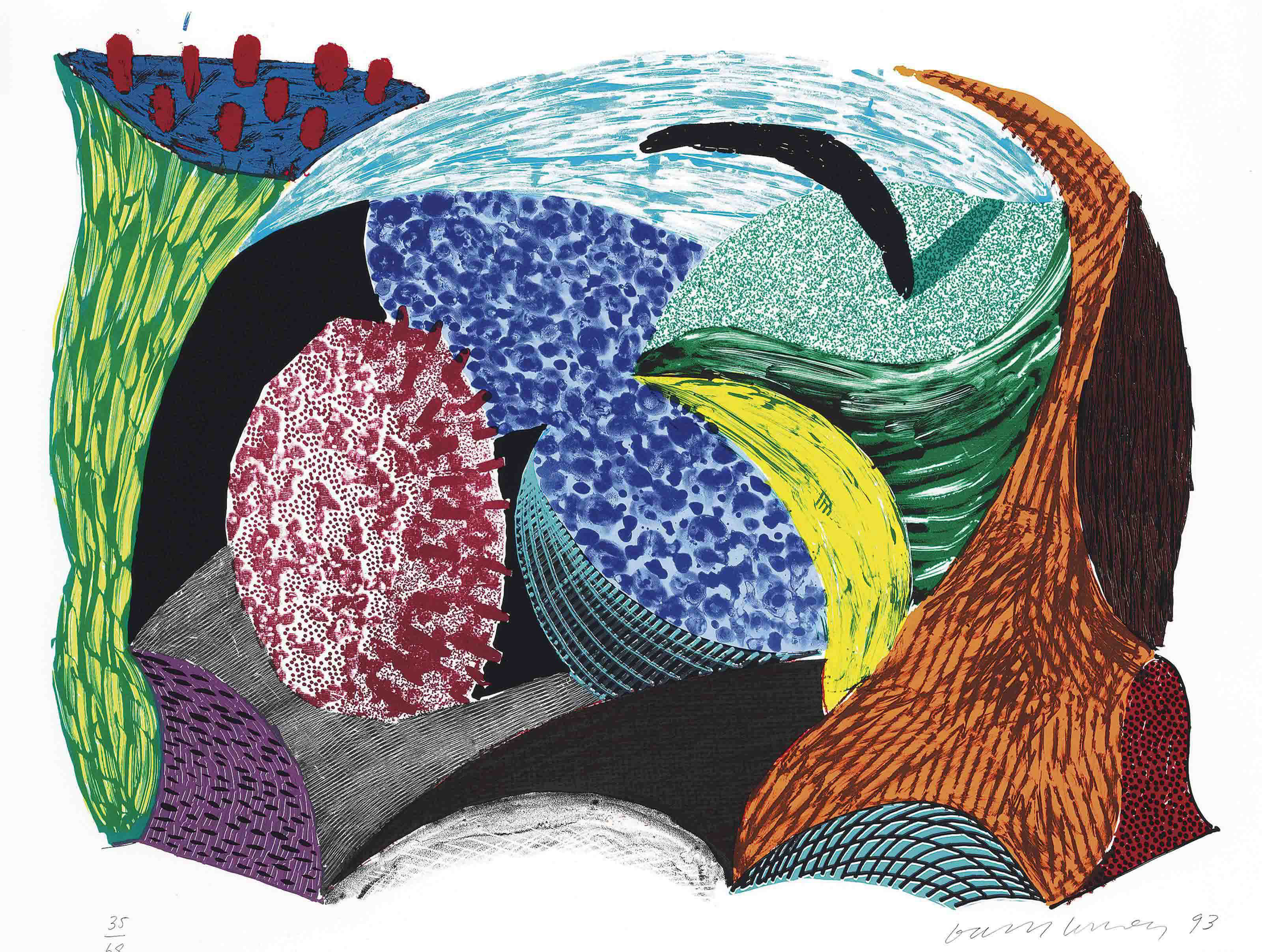 David Hockney — Голубой утес Ханг, с нескольких новых гравюр (M.C.A.T. 335; G. 1604)