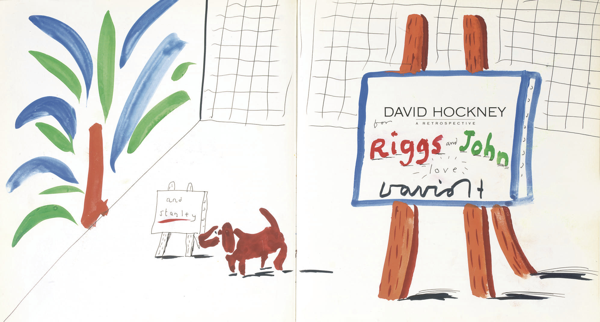 David Hockney — Мольберт, пальма и Стенли
