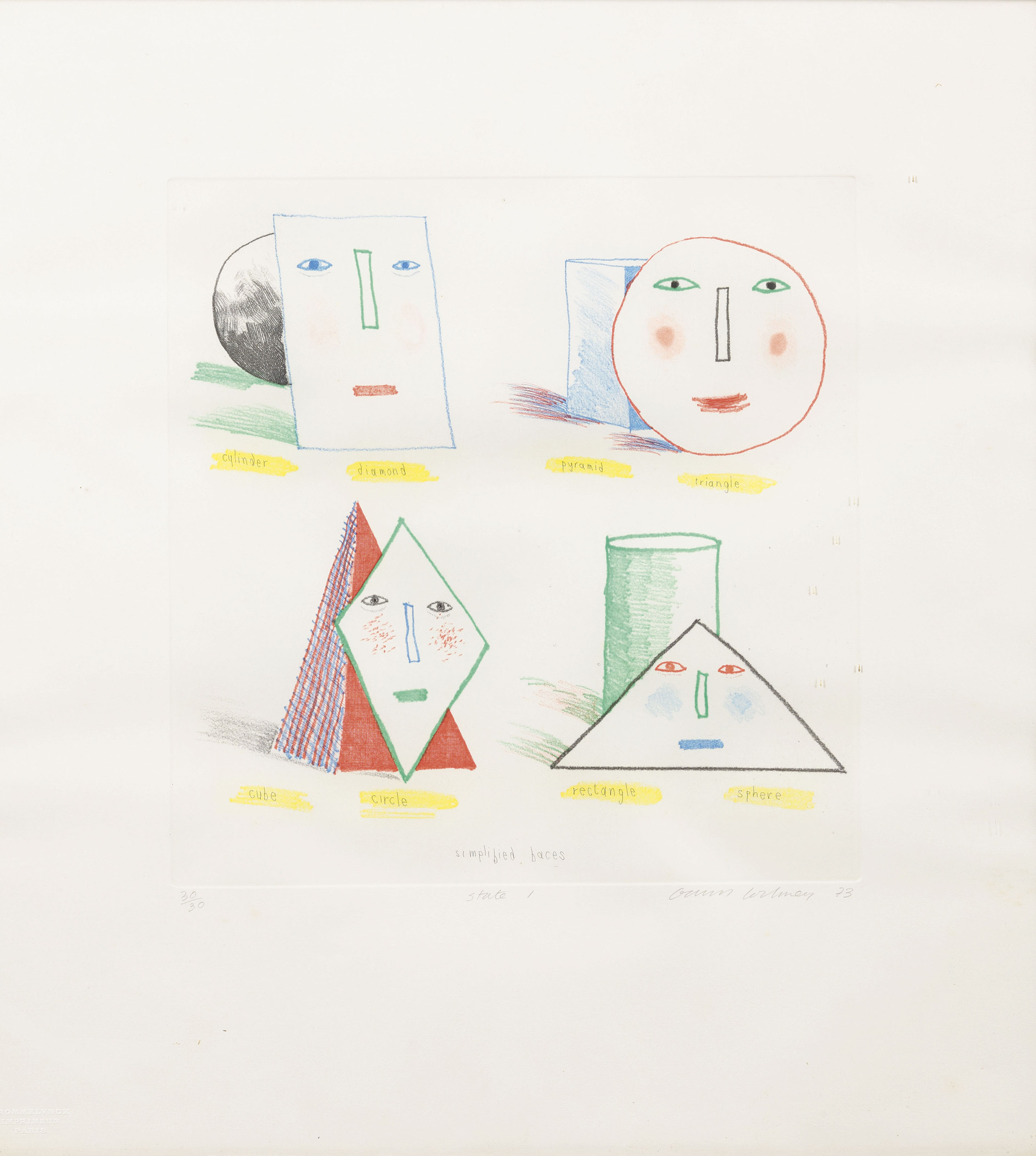 David Hockney — Упрощенное состояние граней I, изображение 2